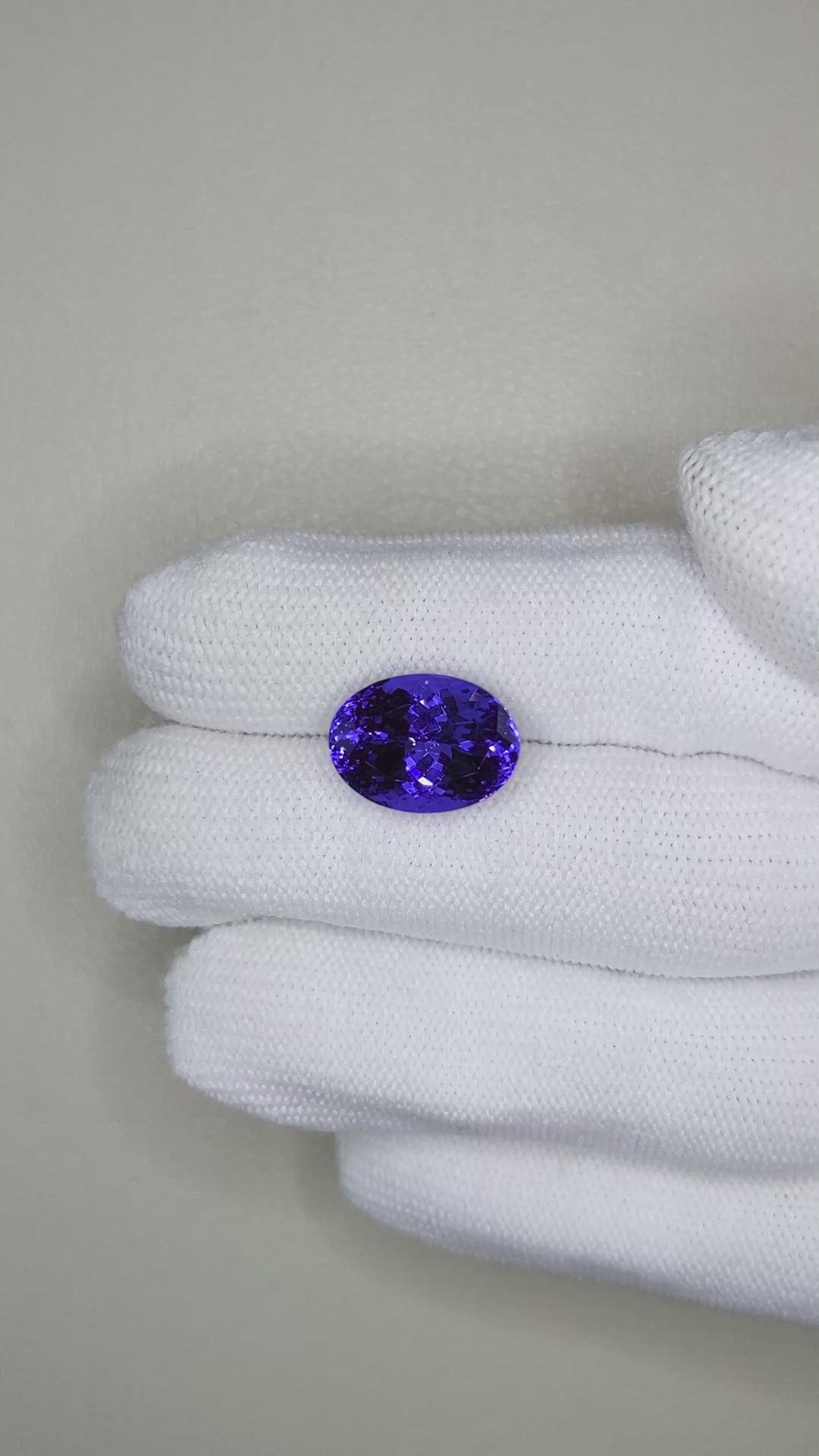 8.06 Ct. Violetish Blue Tanzanite from Tanzania Size Video