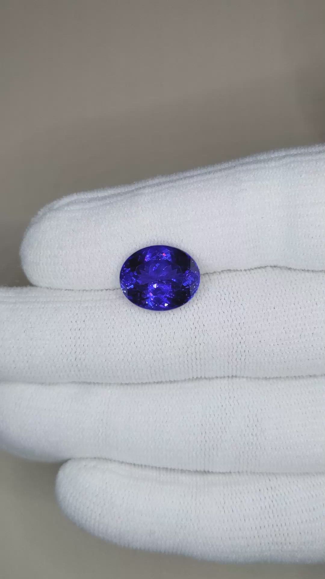 7.73 Ct. Violetish Blue Tanzanite from Tanzania Size Video