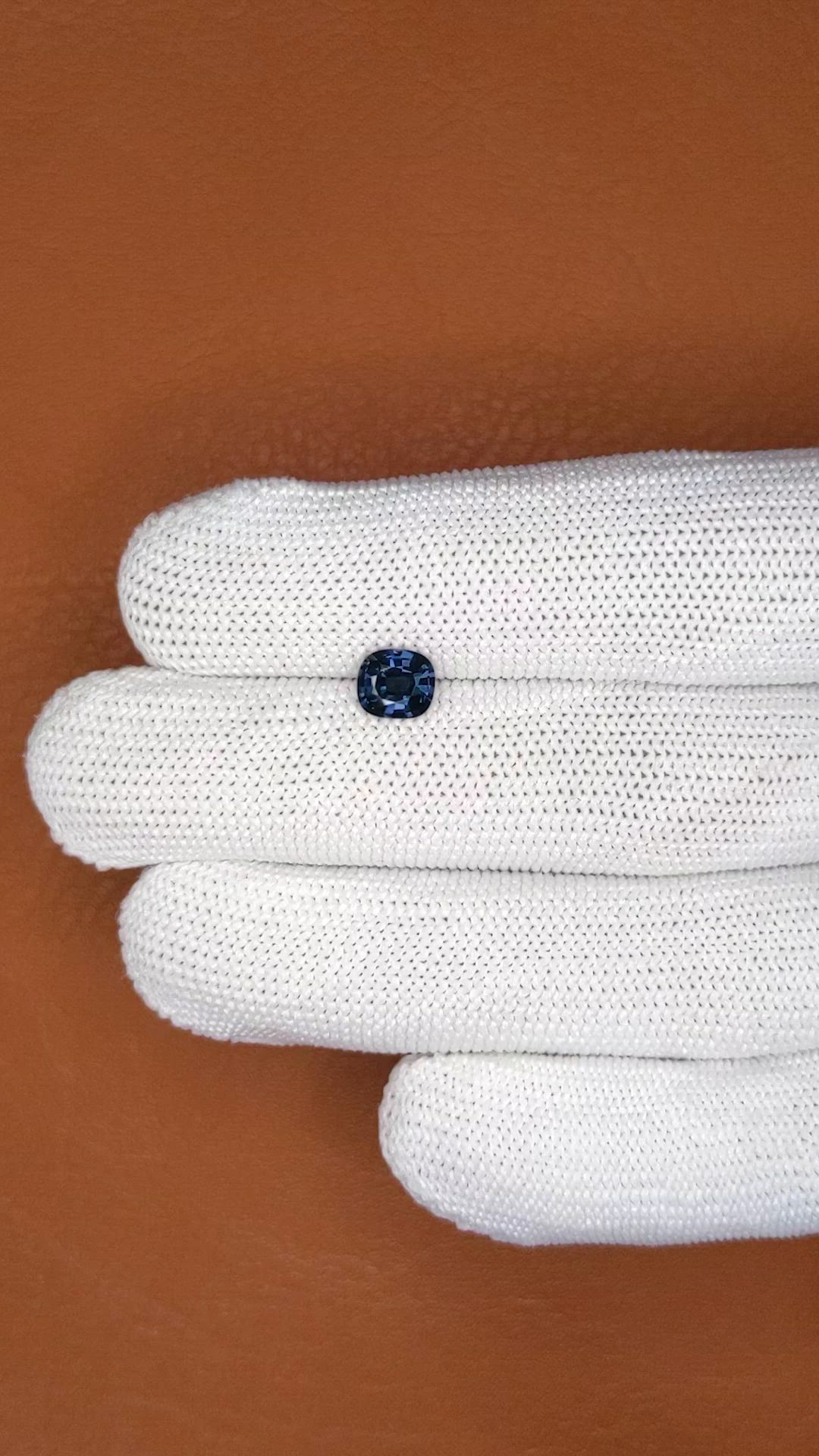 1.03 Ct. Blue Spinel from Ceylon (Sri Lanka) Size Video