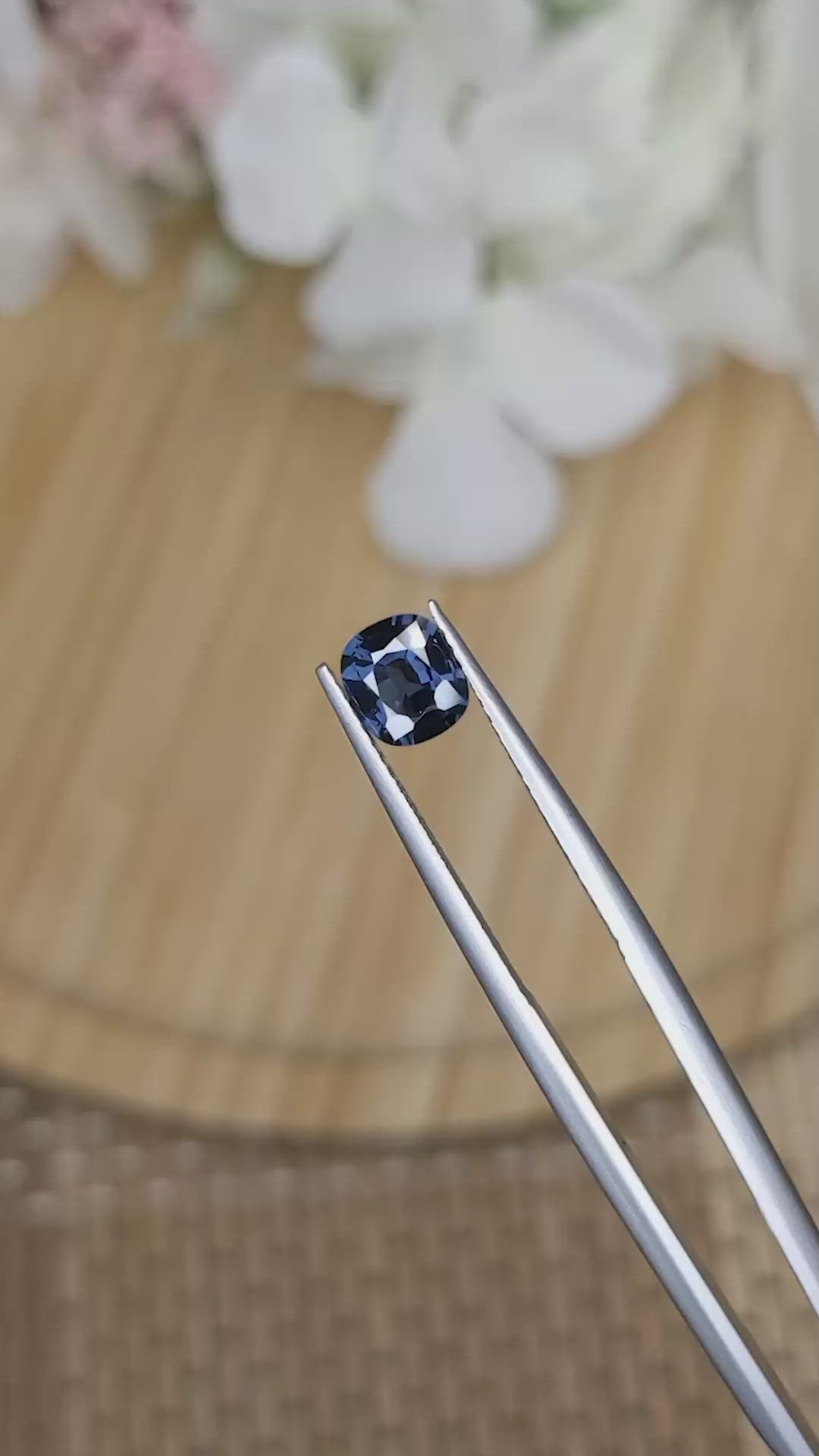 1.03 Ct. Blue Spinel from Ceylon (Sri Lanka) Size Video