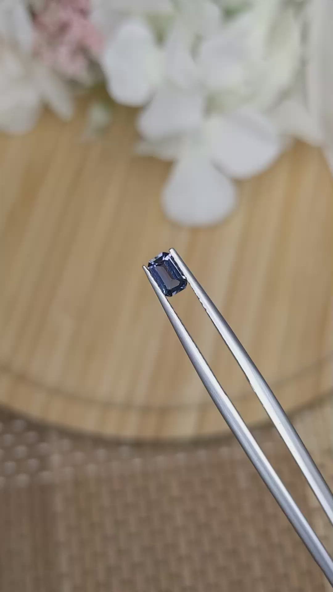 0.47 Ct. Purplish Blue Spinel from Ceylon (Sri Lanka) Size Video