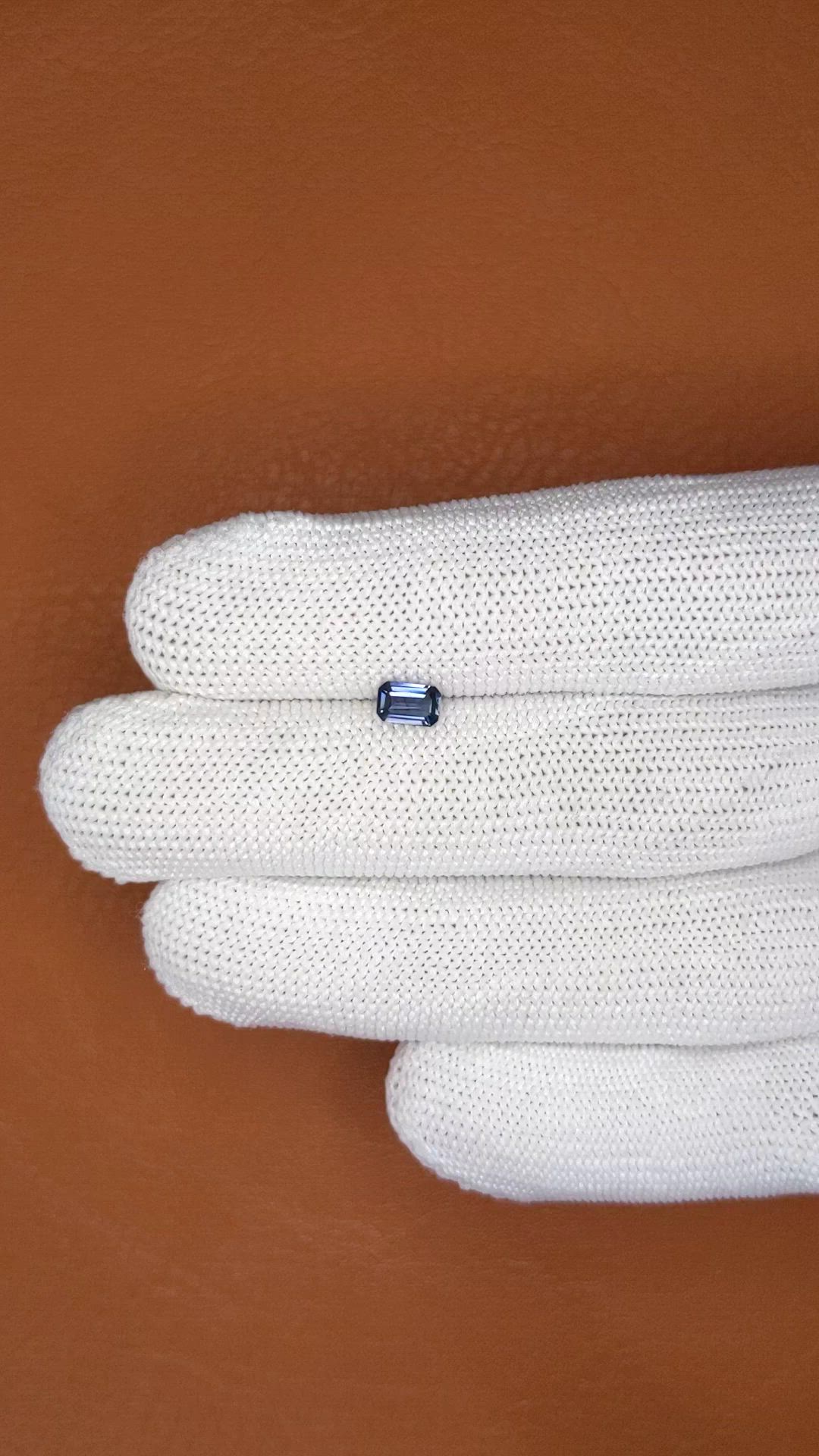 0.47 Ct. Purplish Blue Spinel from Ceylon (Sri Lanka) Size Video