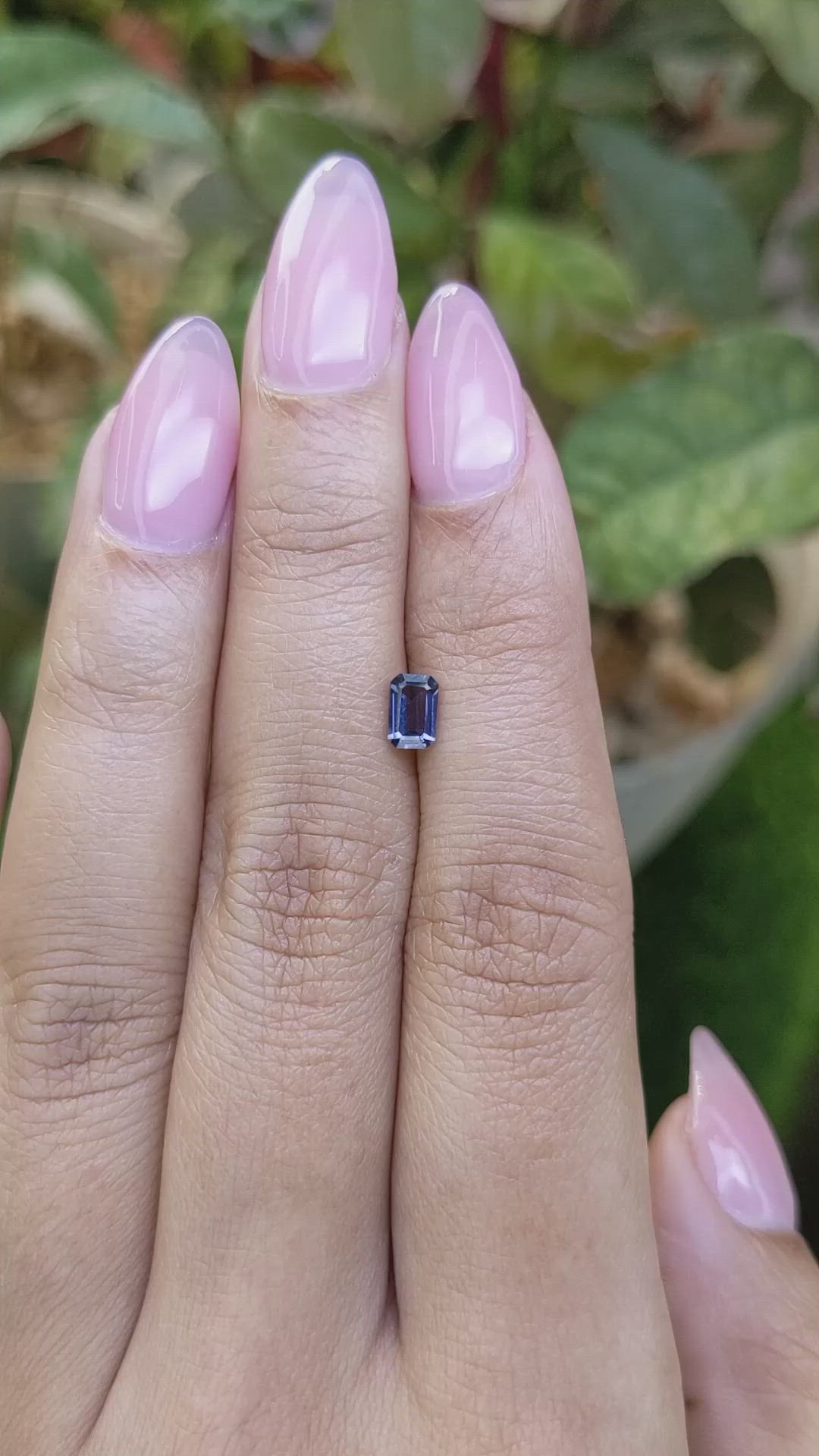 0.47 Ct. Purplish Blue Spinel from Ceylon (Sri Lanka) Size Video