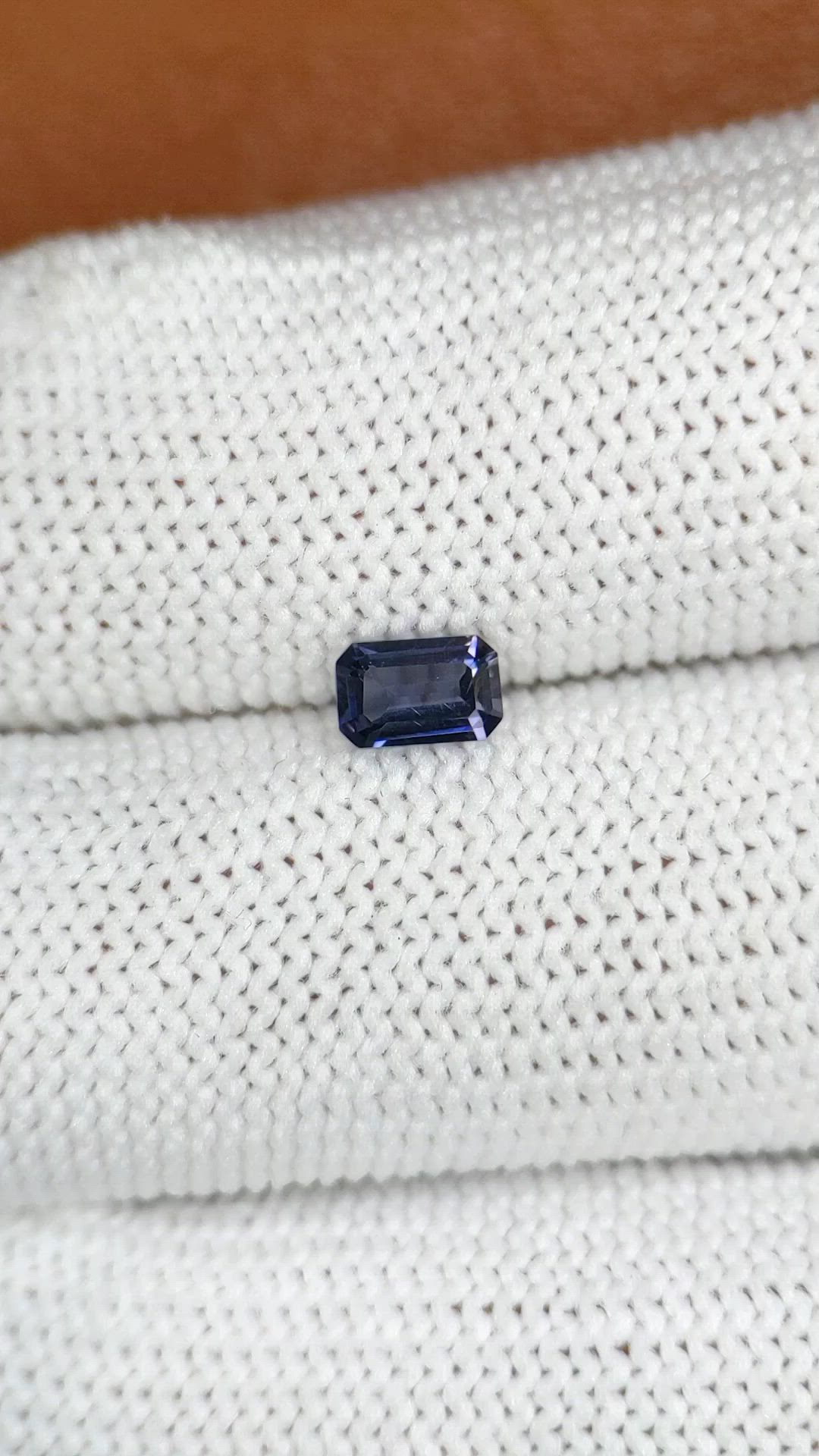 0.47 Ct. Purplish Blue Spinel from Ceylon (Sri Lanka) Size Video