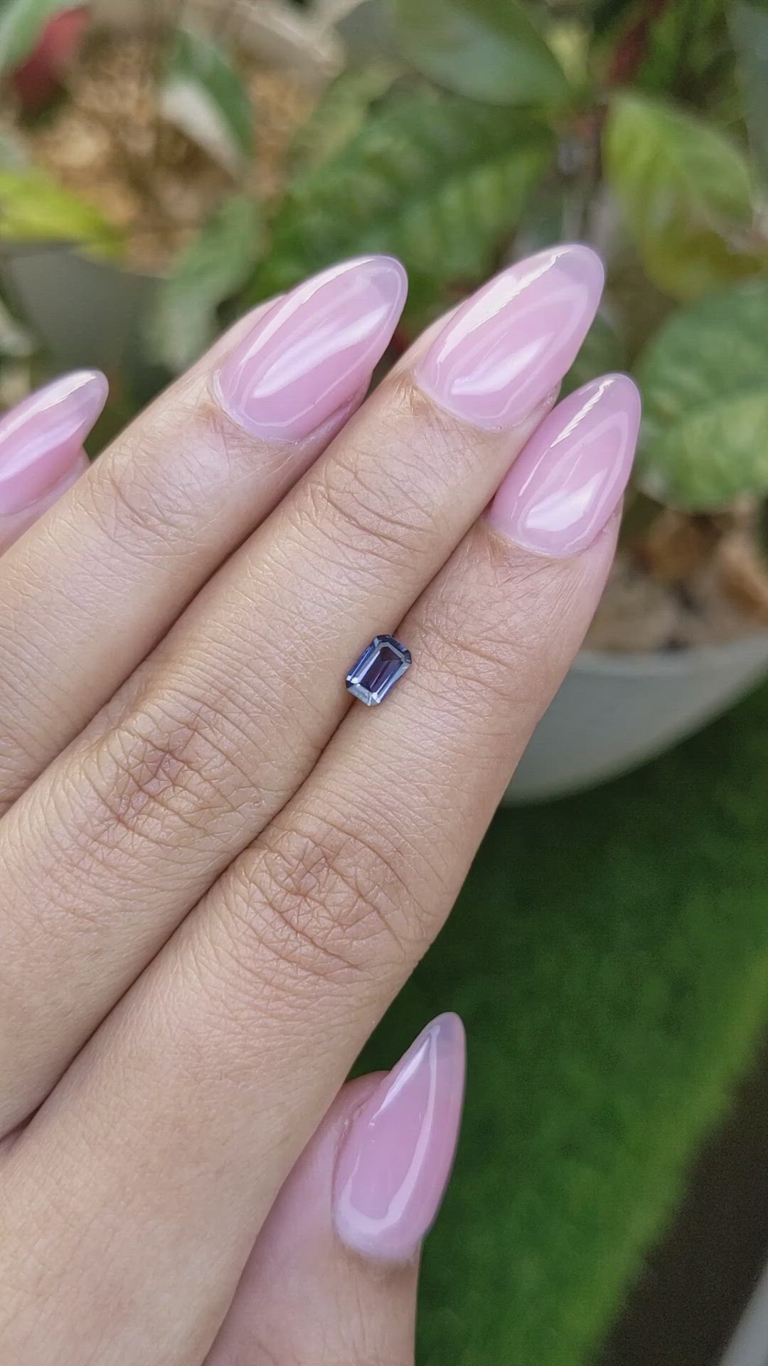 0.47 Ct. Purplish Blue Spinel from Ceylon (Sri Lanka) Size Video
