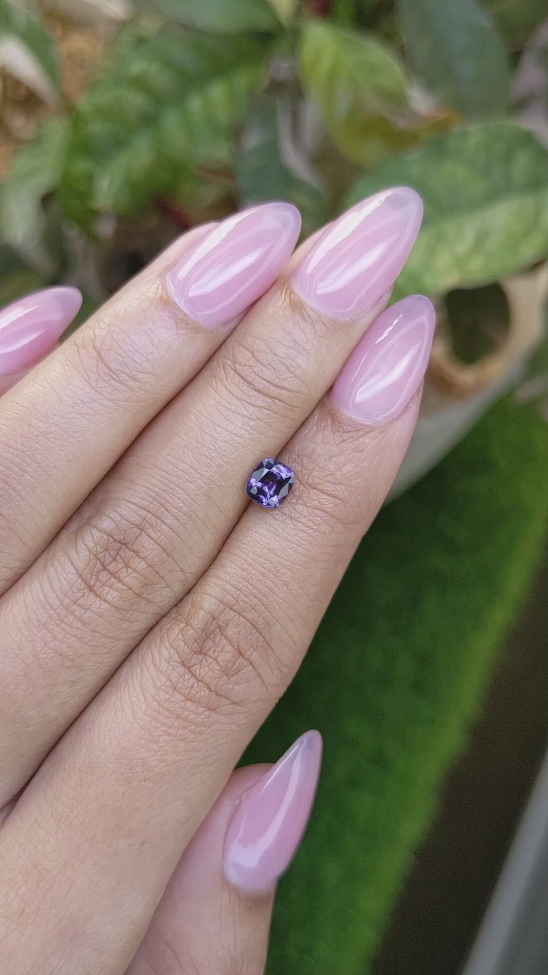 0.74 Ct. Purple Spinel from Ceylon (Sri Lanka) Size Video