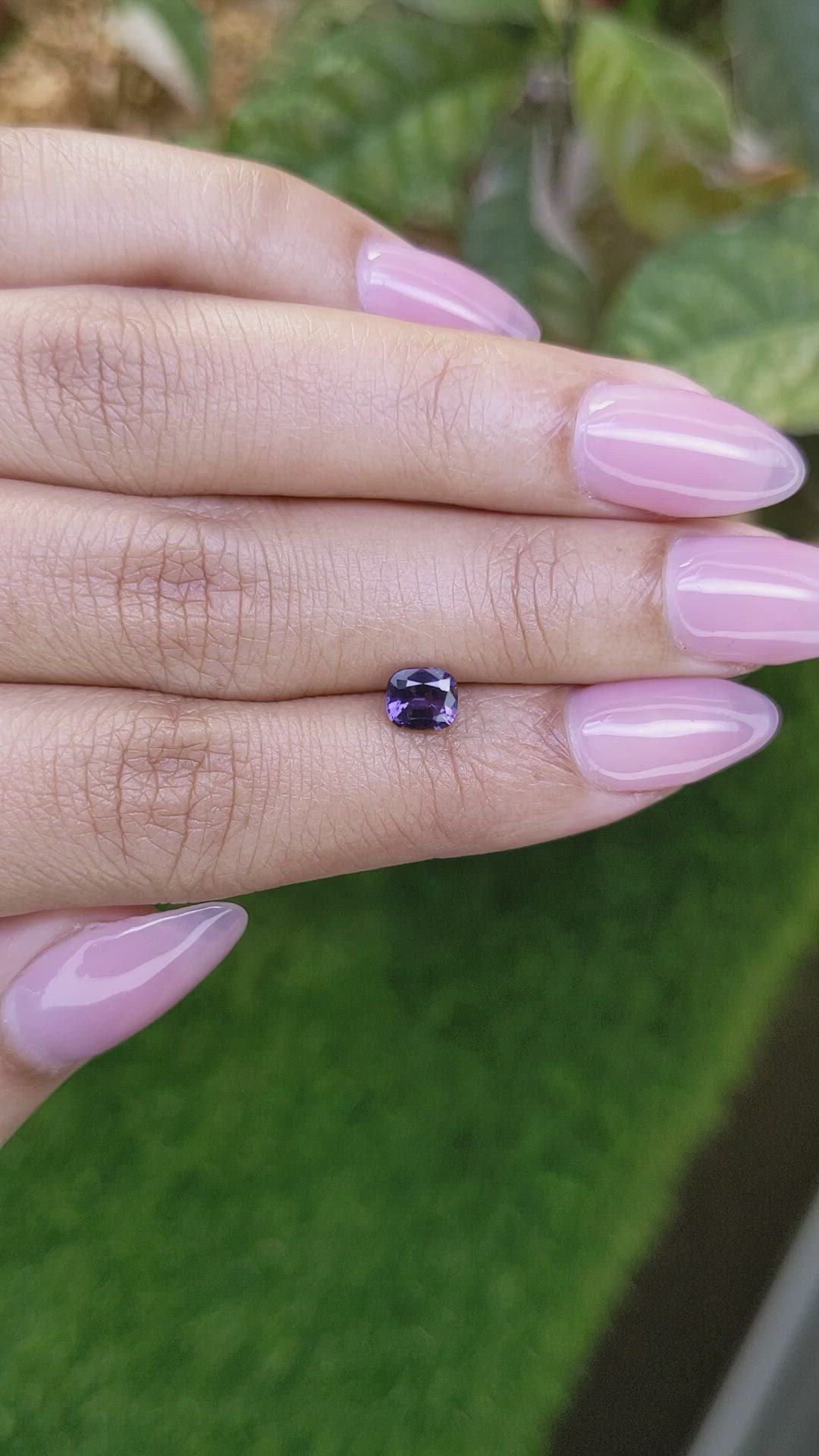 0.74 Ct. Purple Spinel from Ceylon (Sri Lanka) Size Video