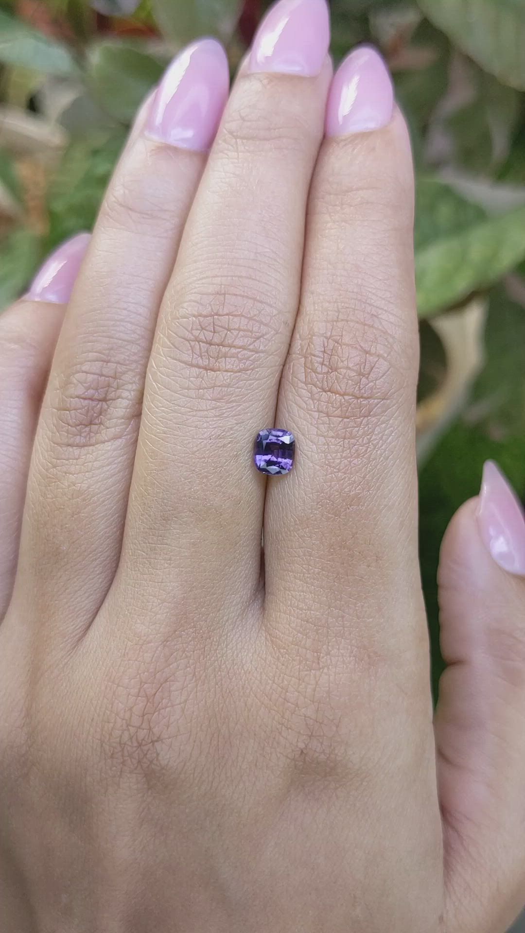 0.74 Ct. Purple Spinel from Ceylon (Sri Lanka) Size Video