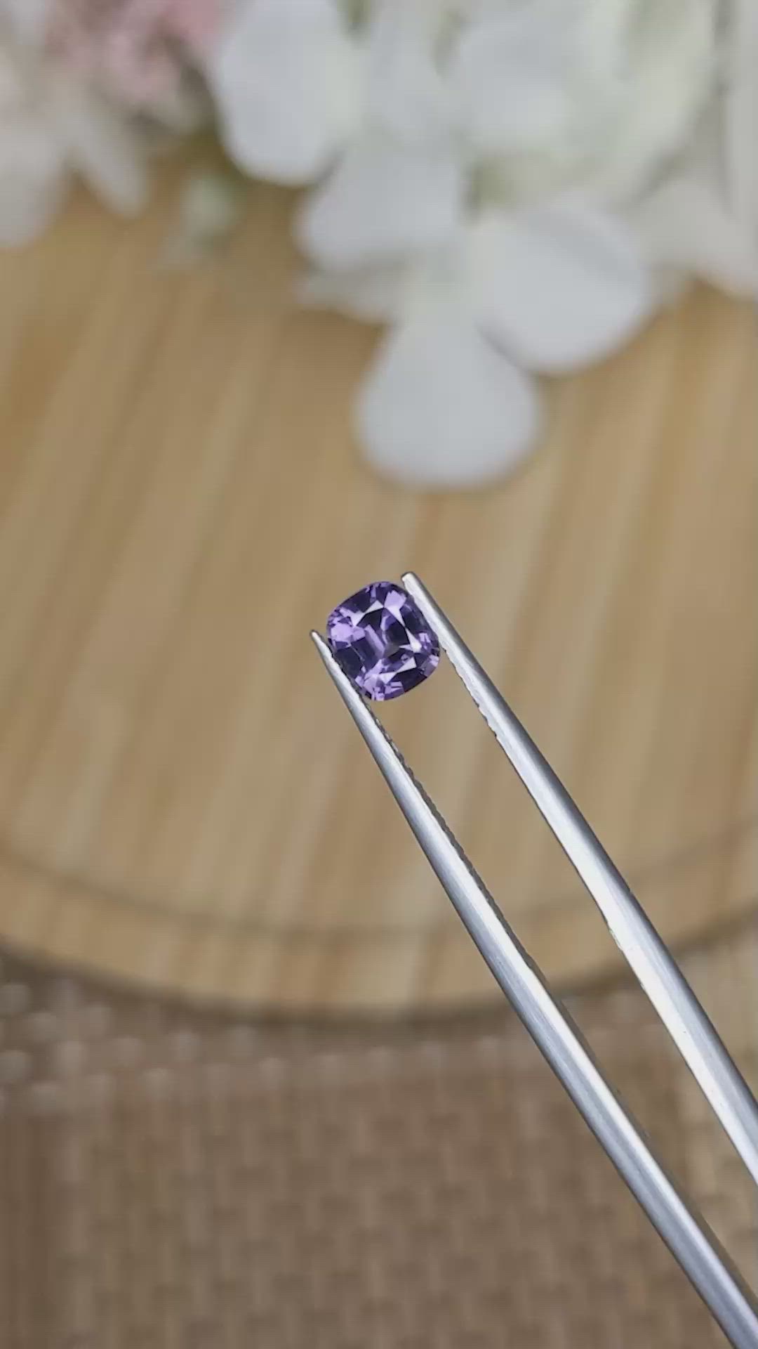 0.74 Ct. Purple Spinel from Ceylon (Sri Lanka) Size Video