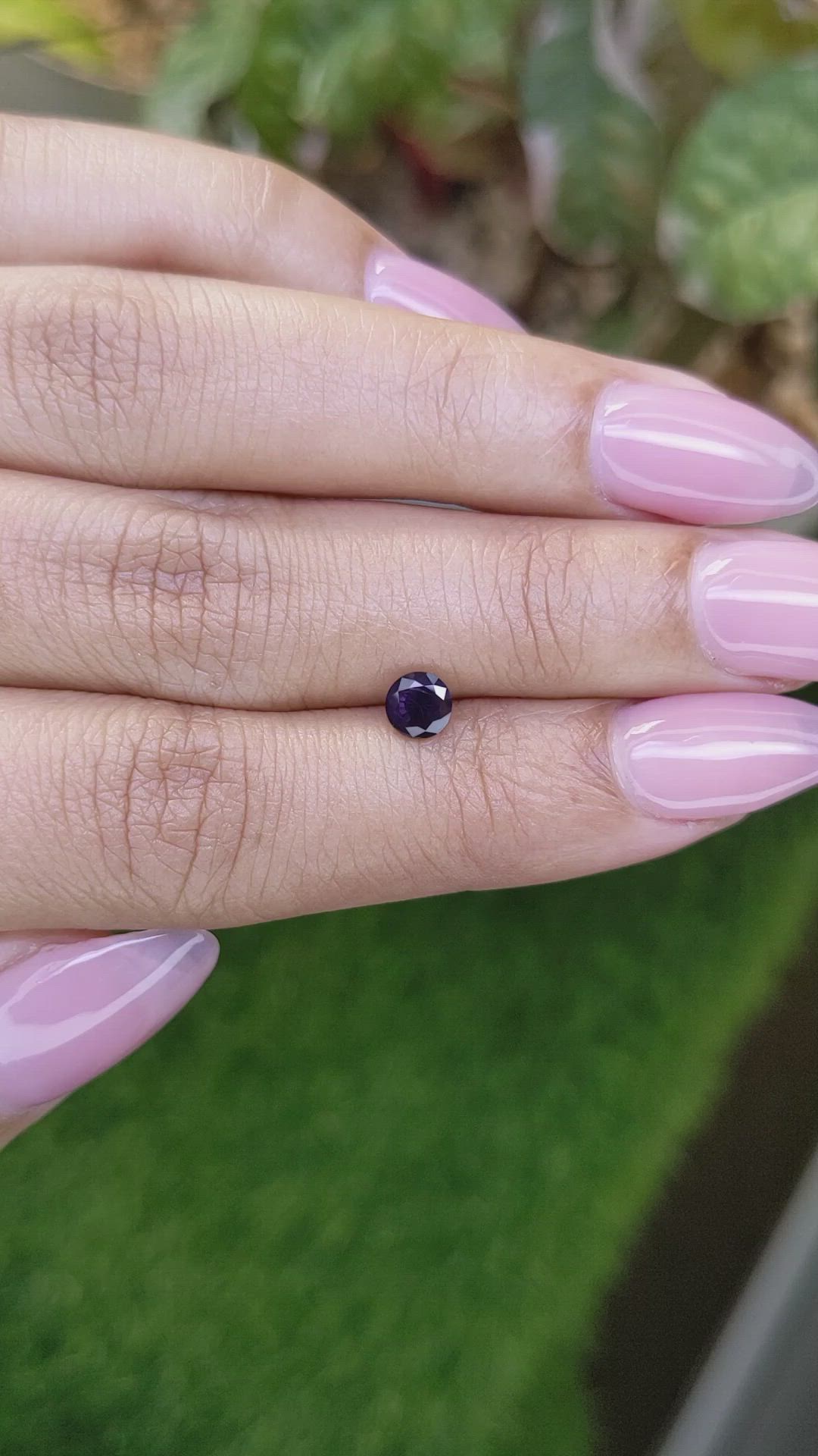 0.54 Ct. Purple Spinel from Ceylon (Sri Lanka) Size Video