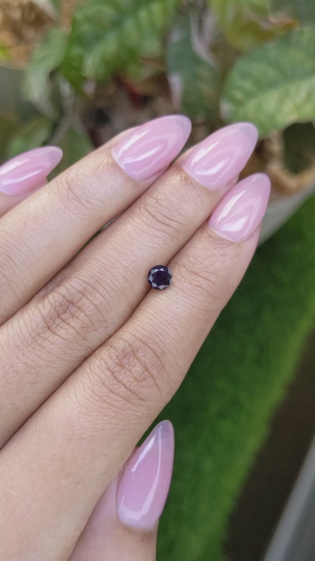 0.54 Ct. Purple Spinel from Ceylon (Sri Lanka) Size Video
