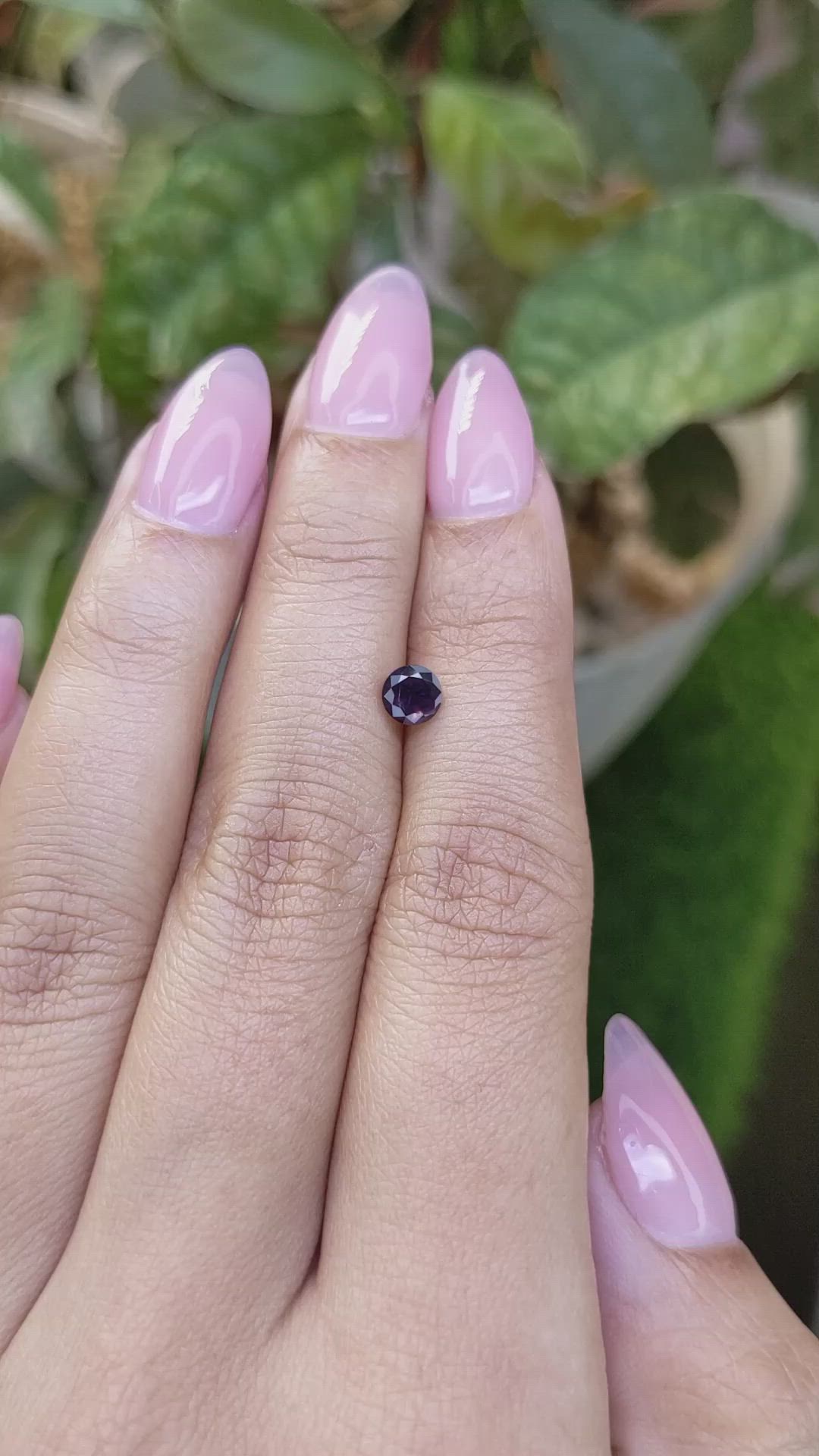 0.54 Ct. Purple Spinel from Ceylon (Sri Lanka) Size Video