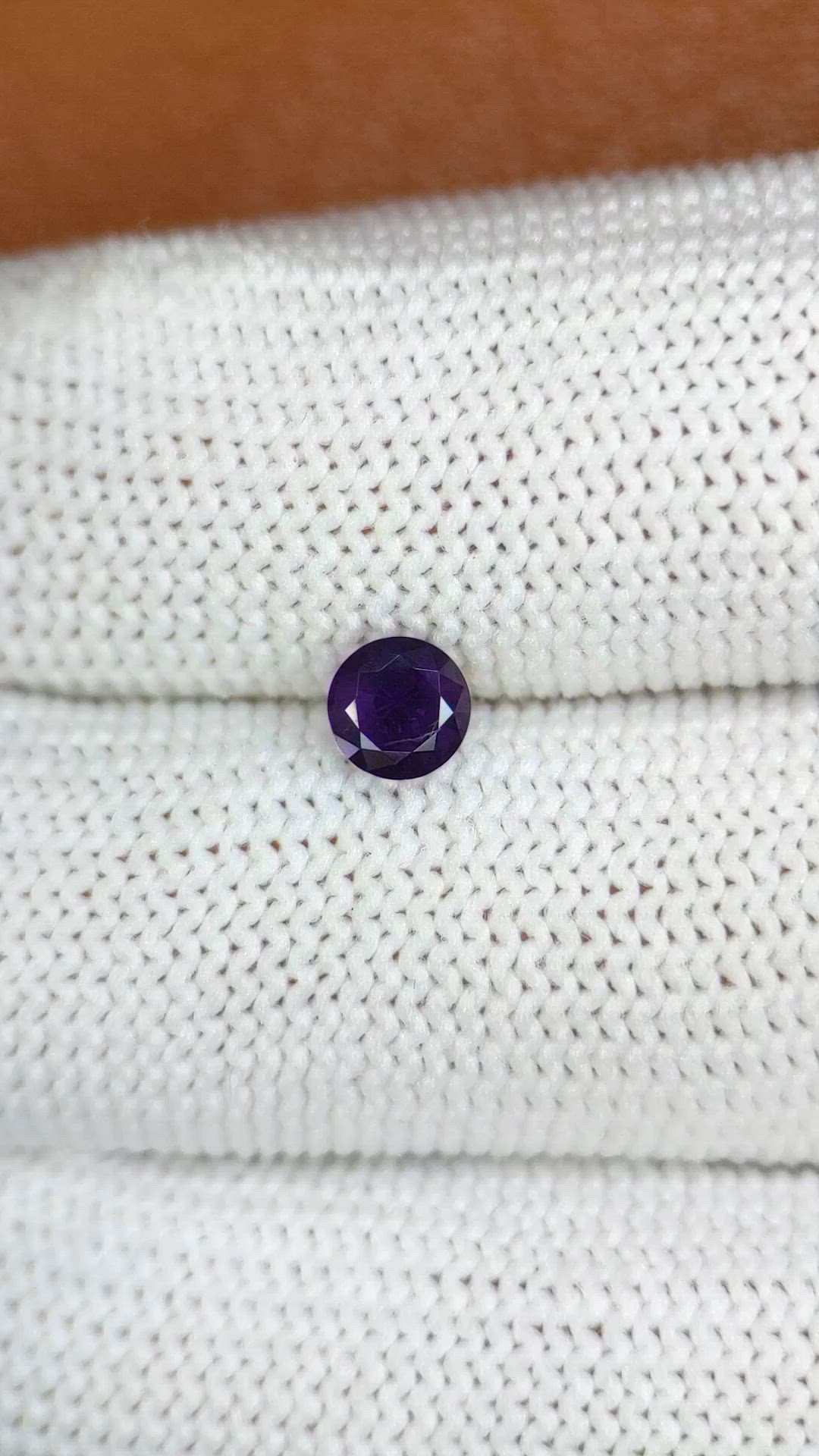 0.54 Ct. Purple Spinel from Ceylon (Sri Lanka) Size Video