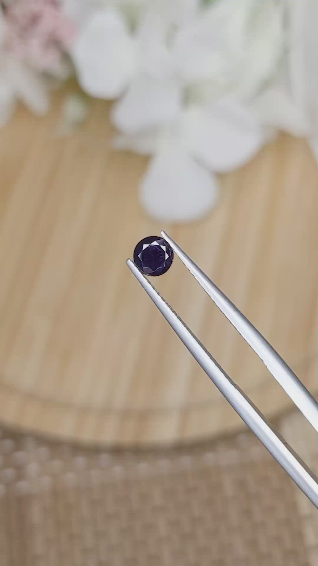 0.54 Ct. Purple Spinel from Ceylon (Sri Lanka) Size Video