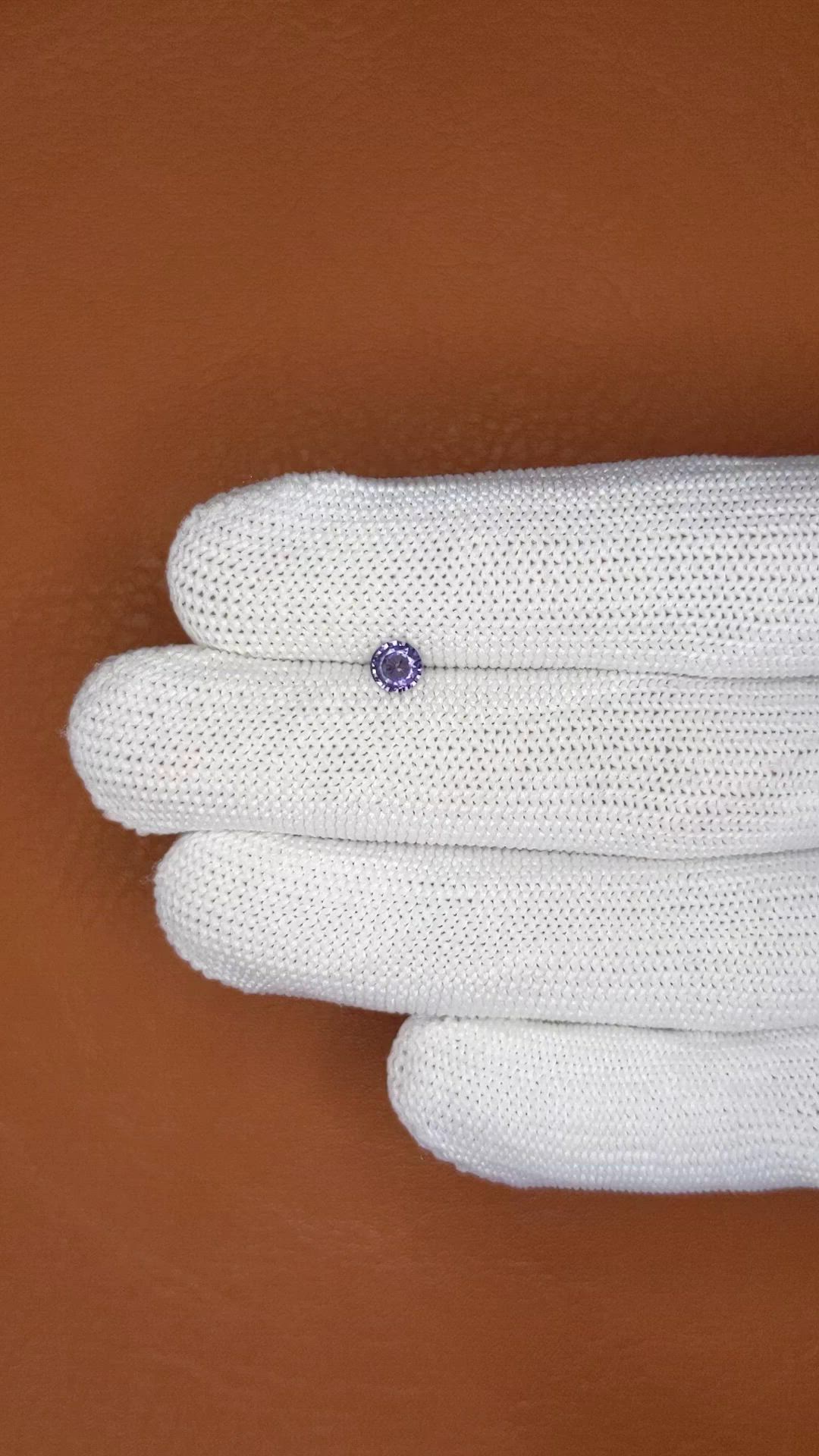 0.30 Ct. Purple Spinel from Ceylon (Sri Lanka) Size Video