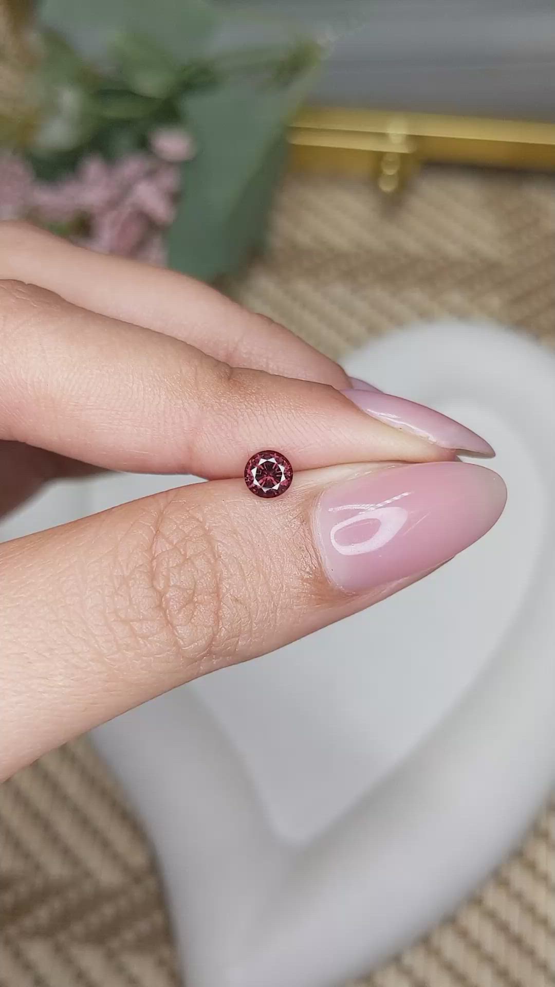 0.50 Ct. Brownish Orange Spinel from Ceylon (Sri Lanka) Size Video