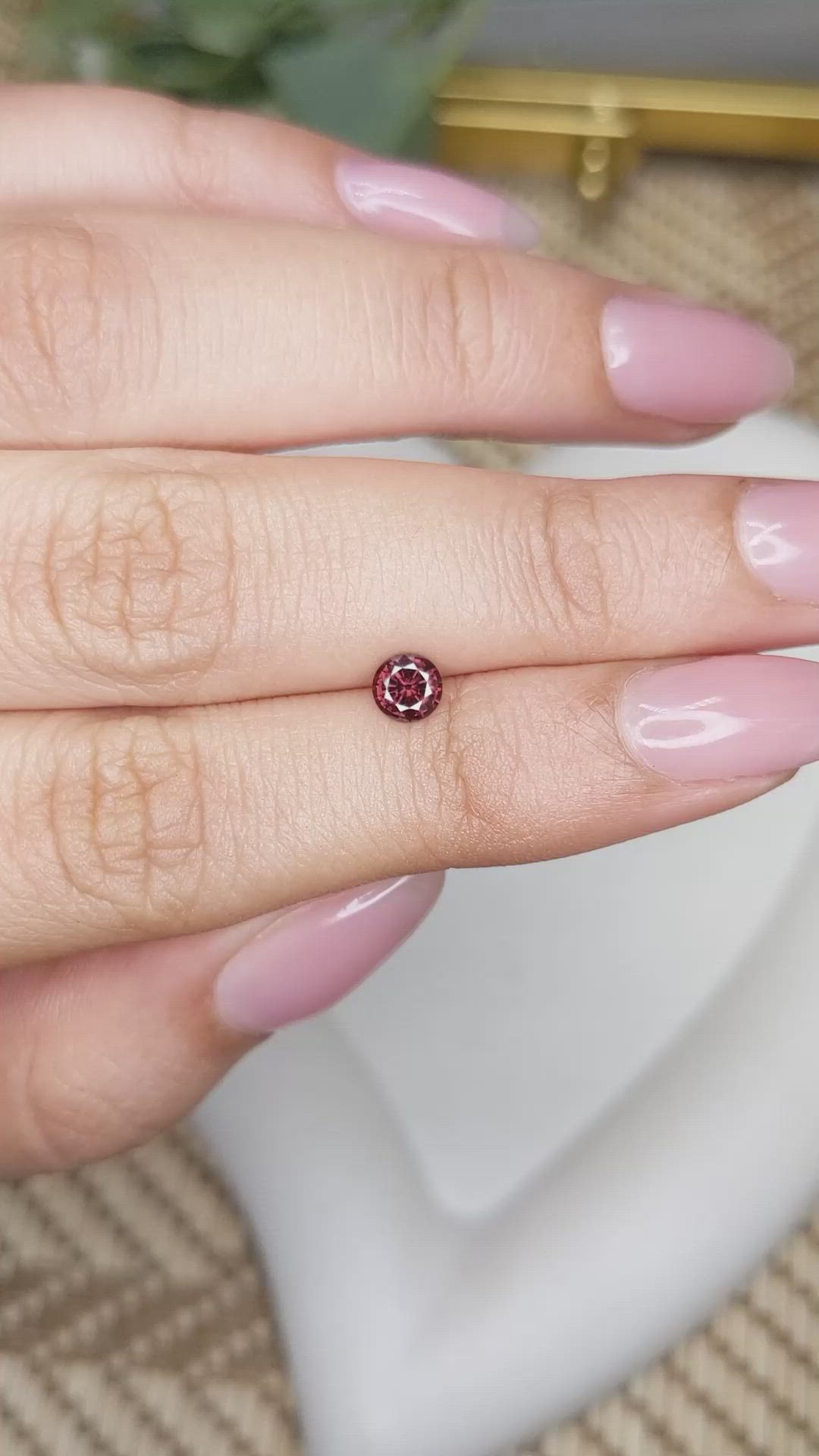 0.50 Ct. Brownish Orange Spinel from Ceylon (Sri Lanka) Size Video