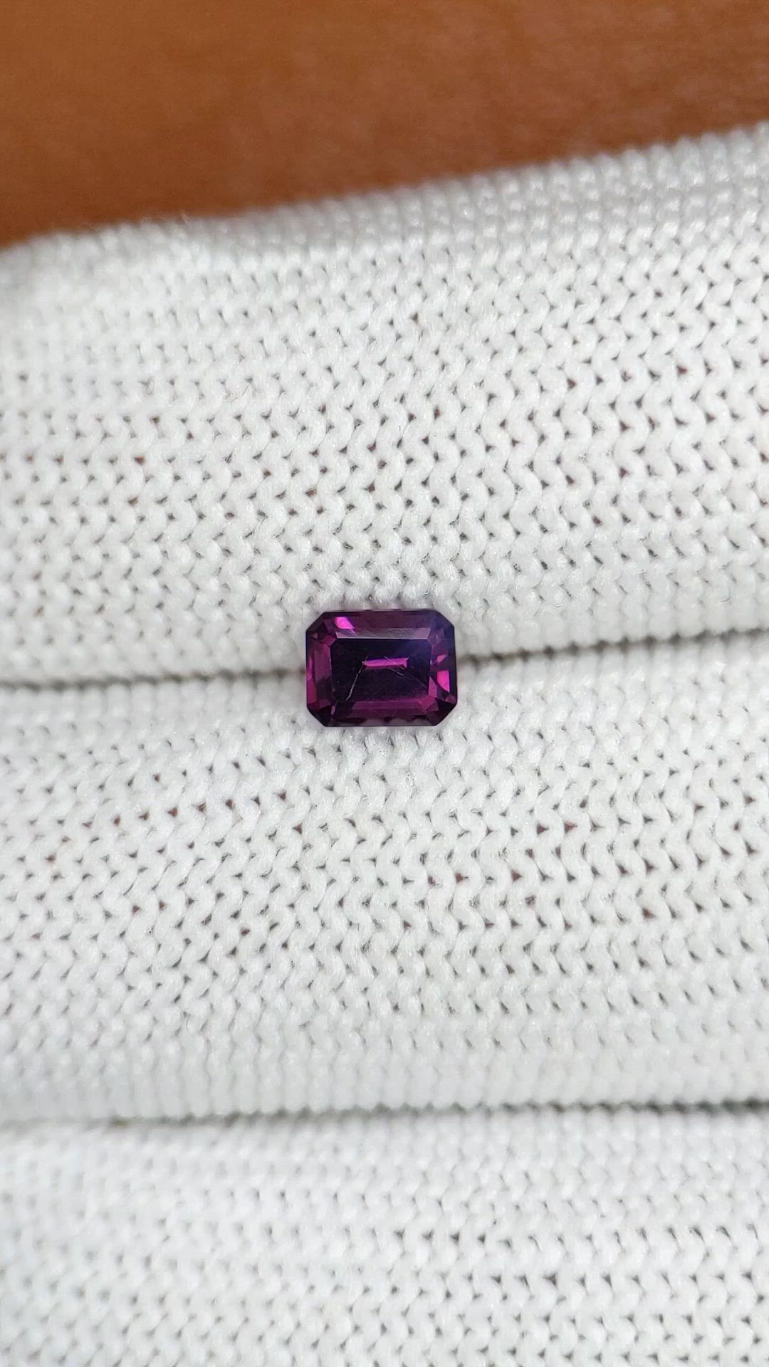 0.63 Ct. Pinkish Purple Spinel from Ceylon (Sri Lanka) Size Video