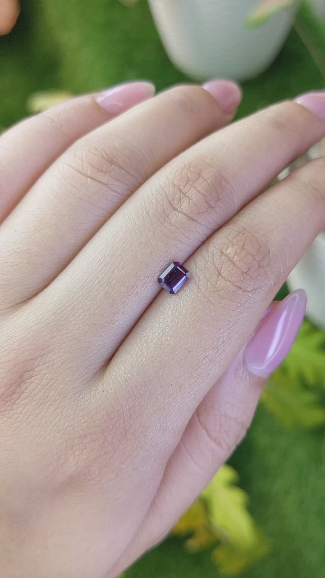 0.63 Ct. Pinkish Purple Spinel from Ceylon (Sri Lanka) Size Video