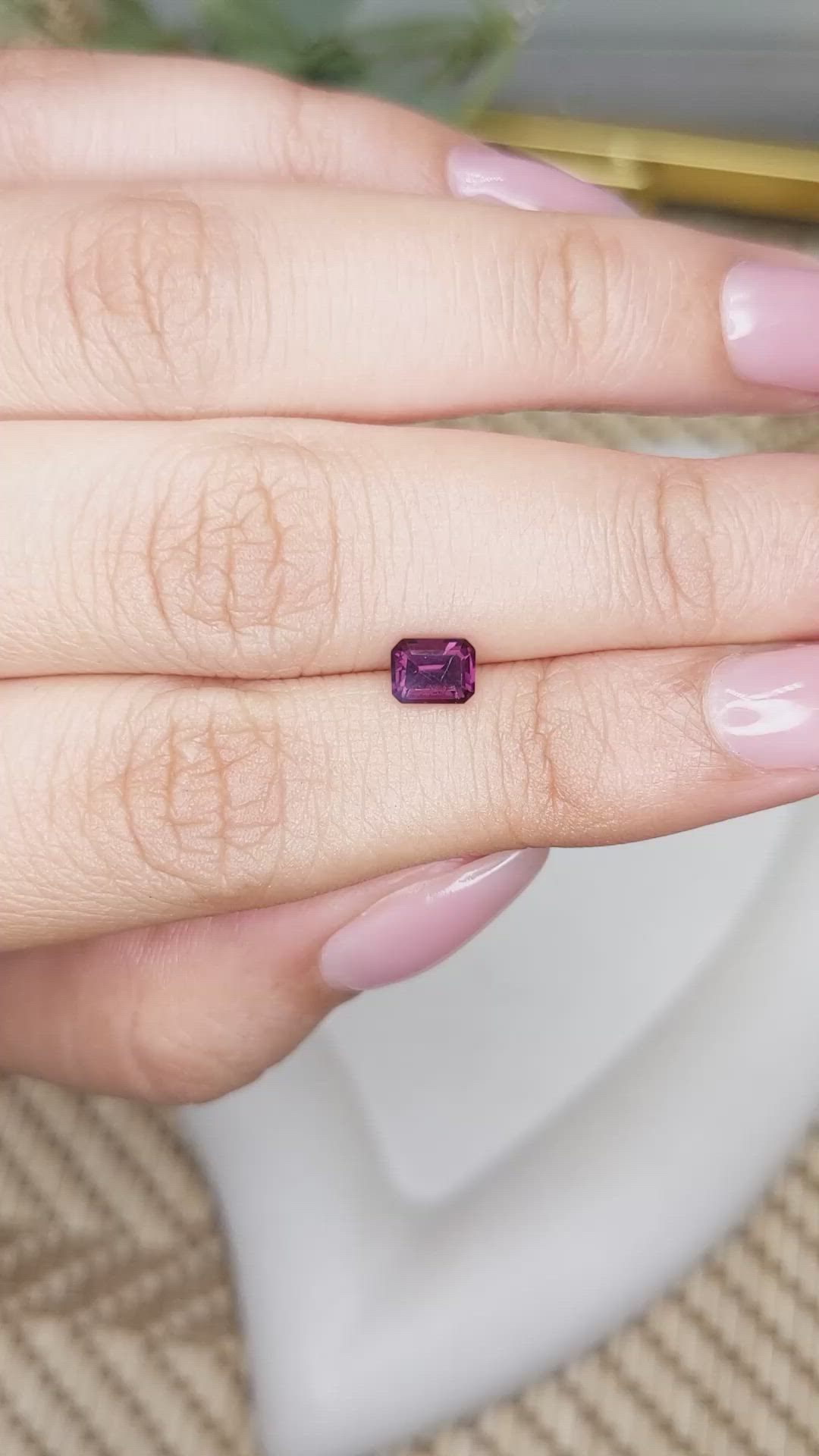 0.63 Ct. Pinkish Purple Spinel from Ceylon (Sri Lanka) Size Video