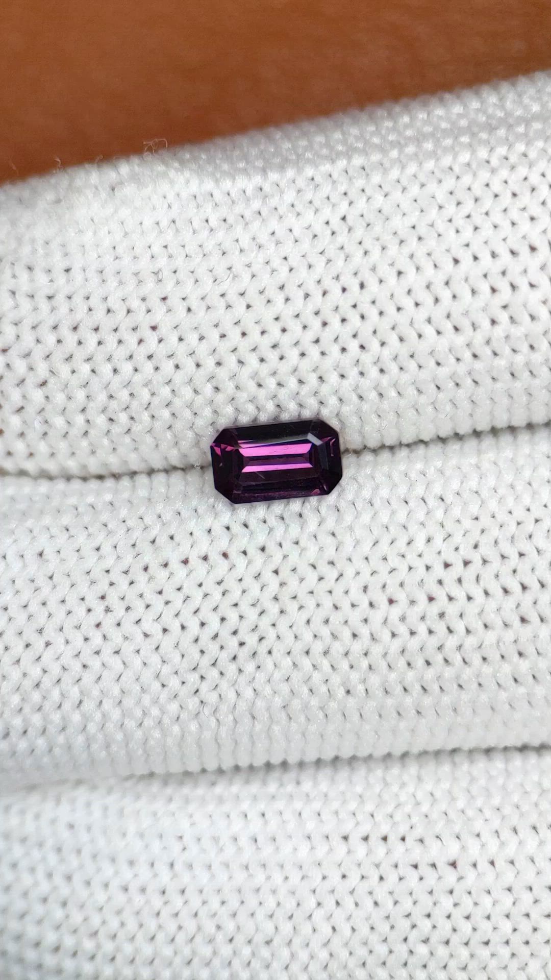 0.62 Ct. Purple Spinel from Ceylon (Sri Lanka) Size Video