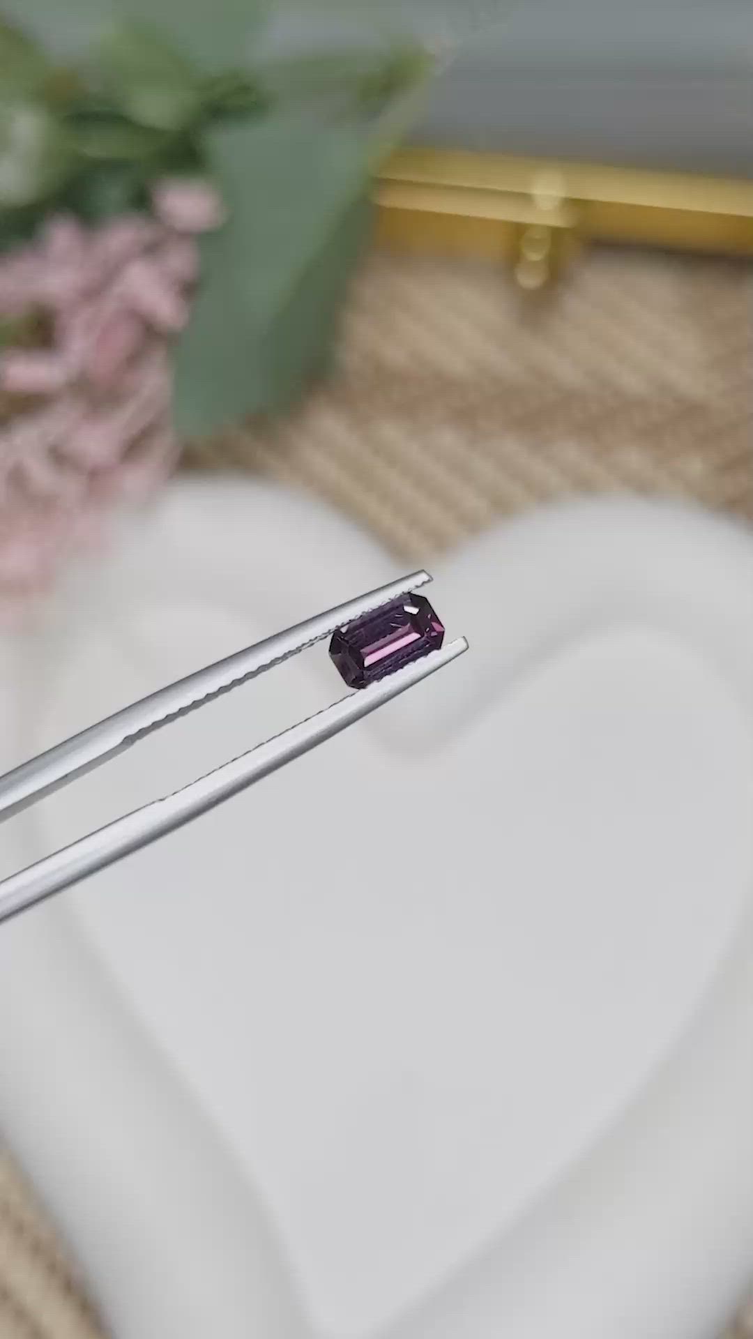 0.62 Ct. Purple Spinel from Ceylon (Sri Lanka) Size Video
