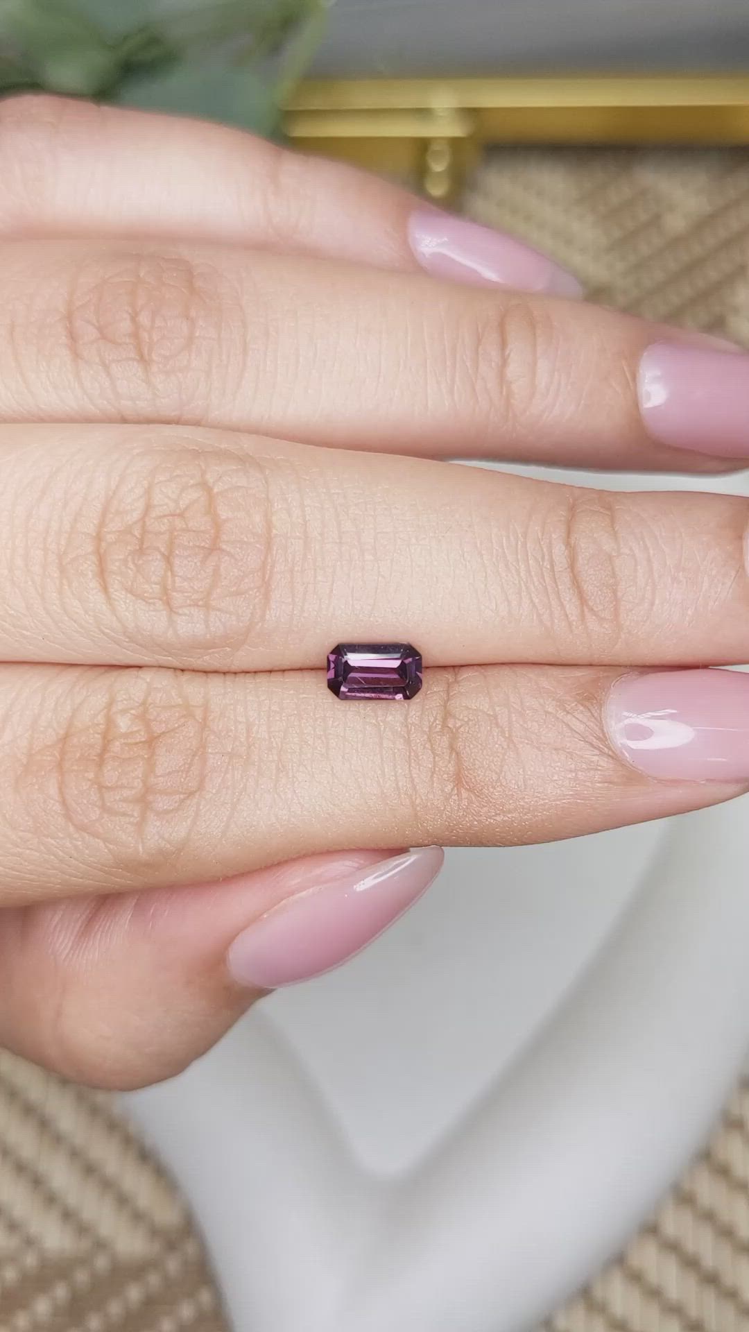 0.62 Ct. Purple Spinel from Ceylon (Sri Lanka) Size Video