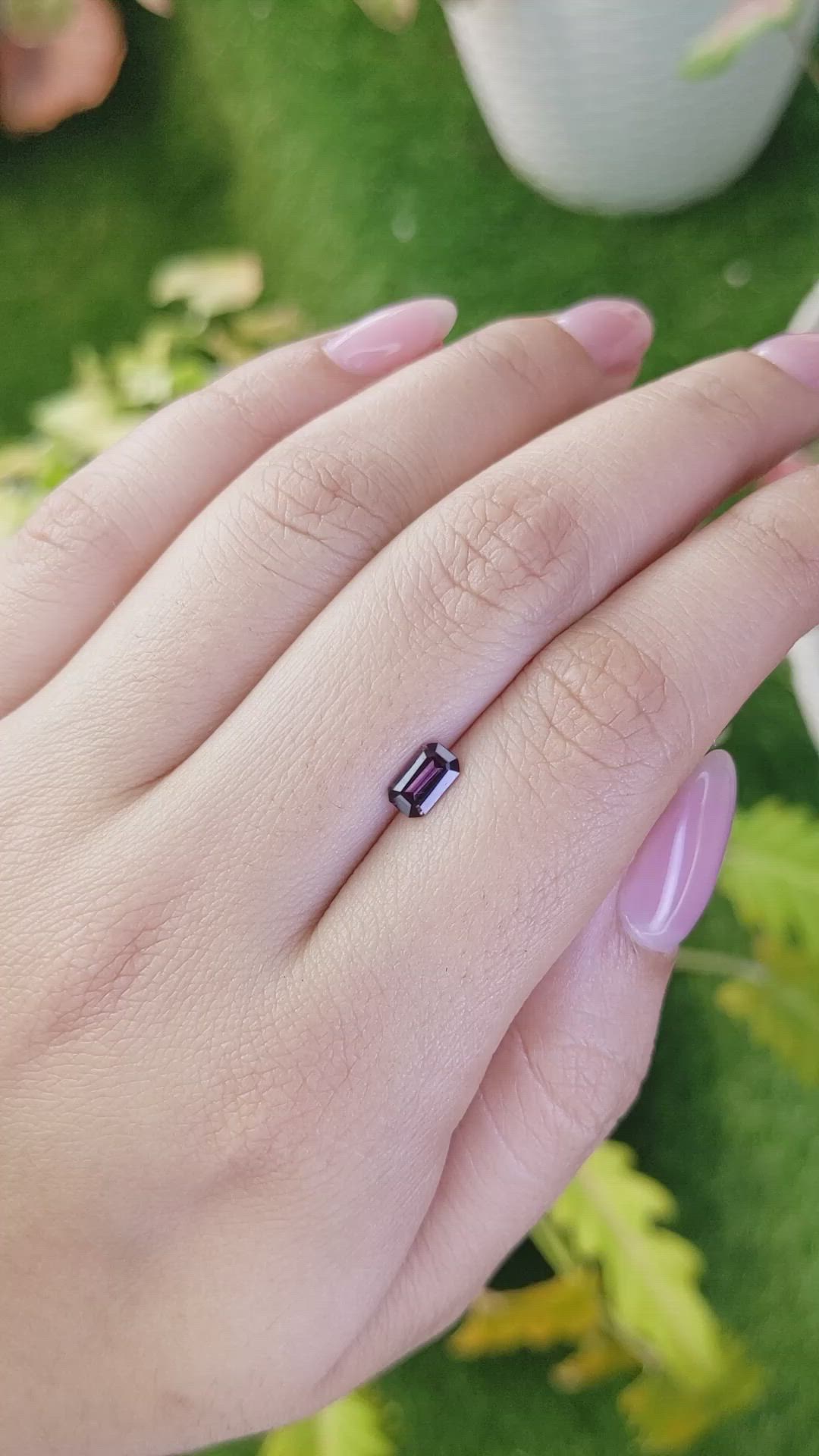 0.62 Ct. Purple Spinel from Ceylon (Sri Lanka) Size Video