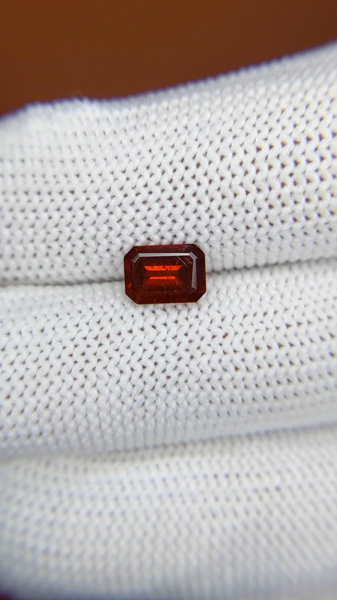 1.14 Ct. Orangish Red Garnet from Ceylon (Sri Lanka) Size Video
