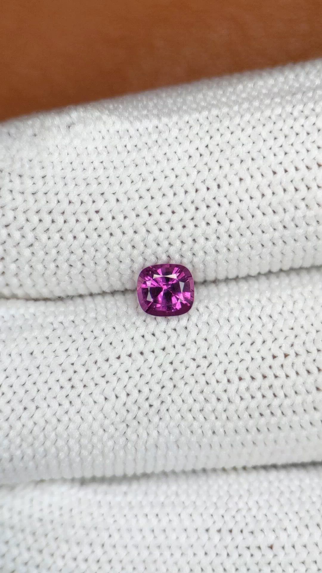 0.53 Ct. Pinkish Purple Garnet from Ceylon (Sri Lanka) Size Video