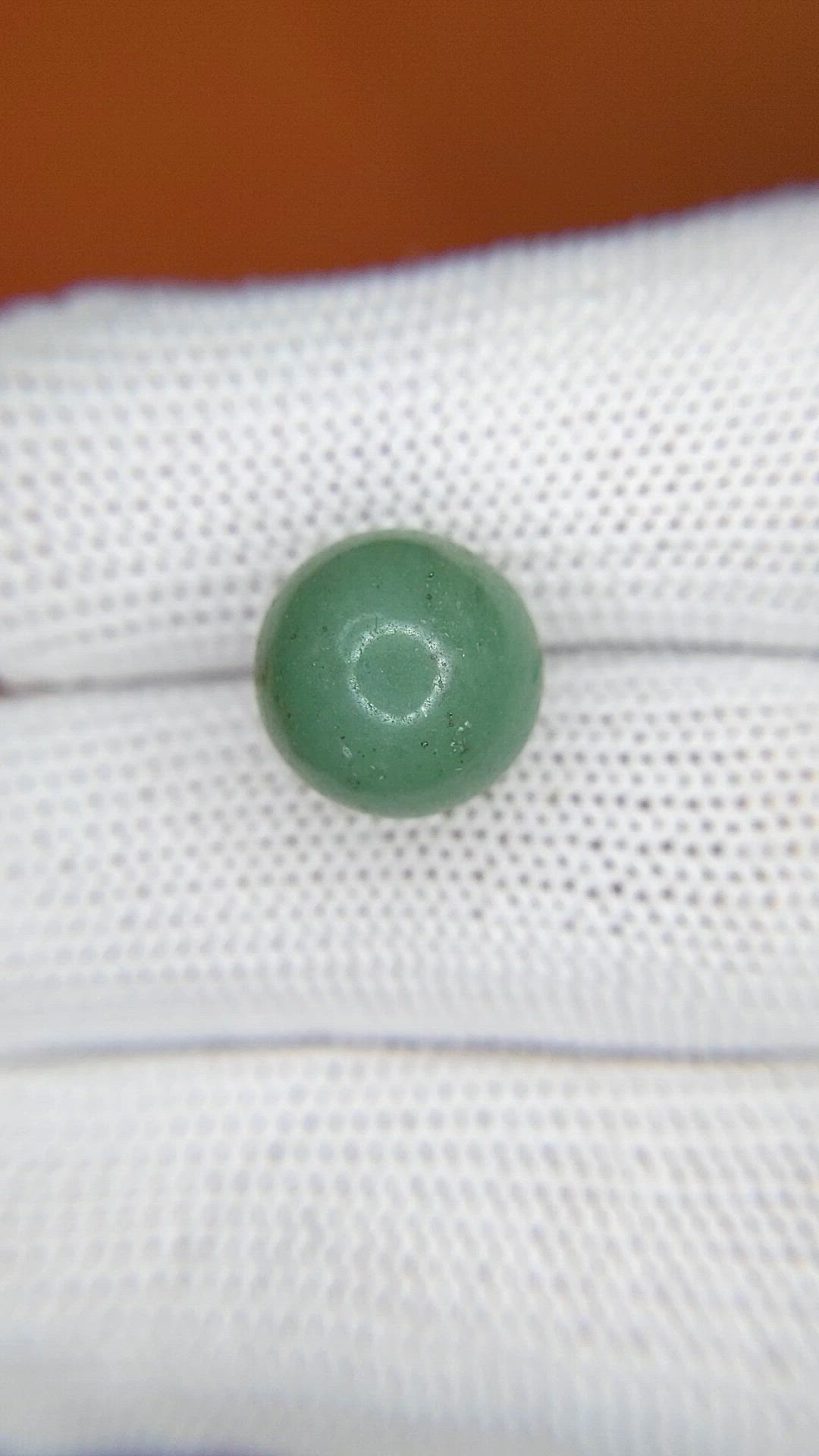 9.69 Ct. Bluish Green Jade from Burma (Myanmar) Size Video