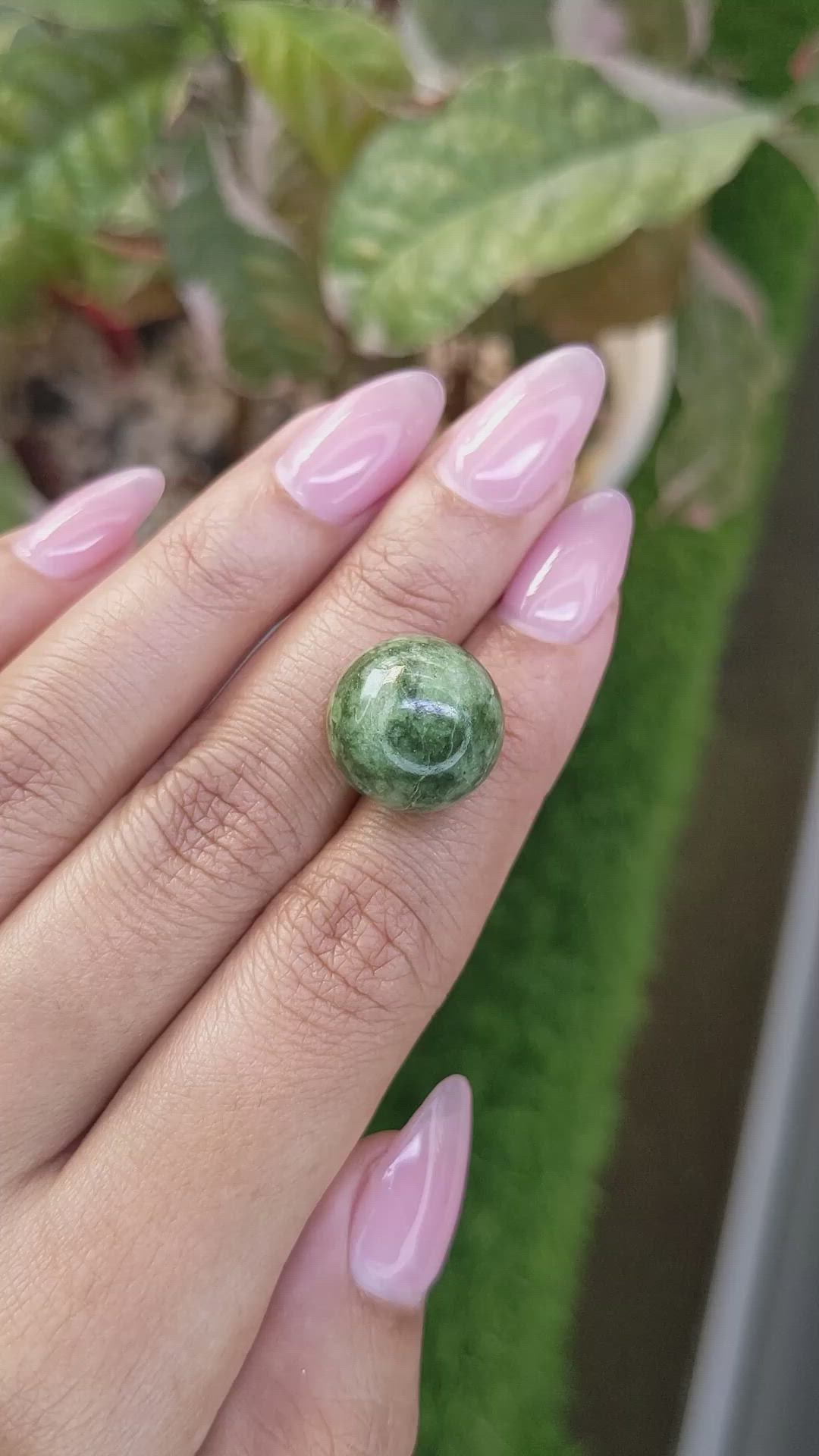 23.94 Ct. Green Jade from Burma (Myanmar) Size Video