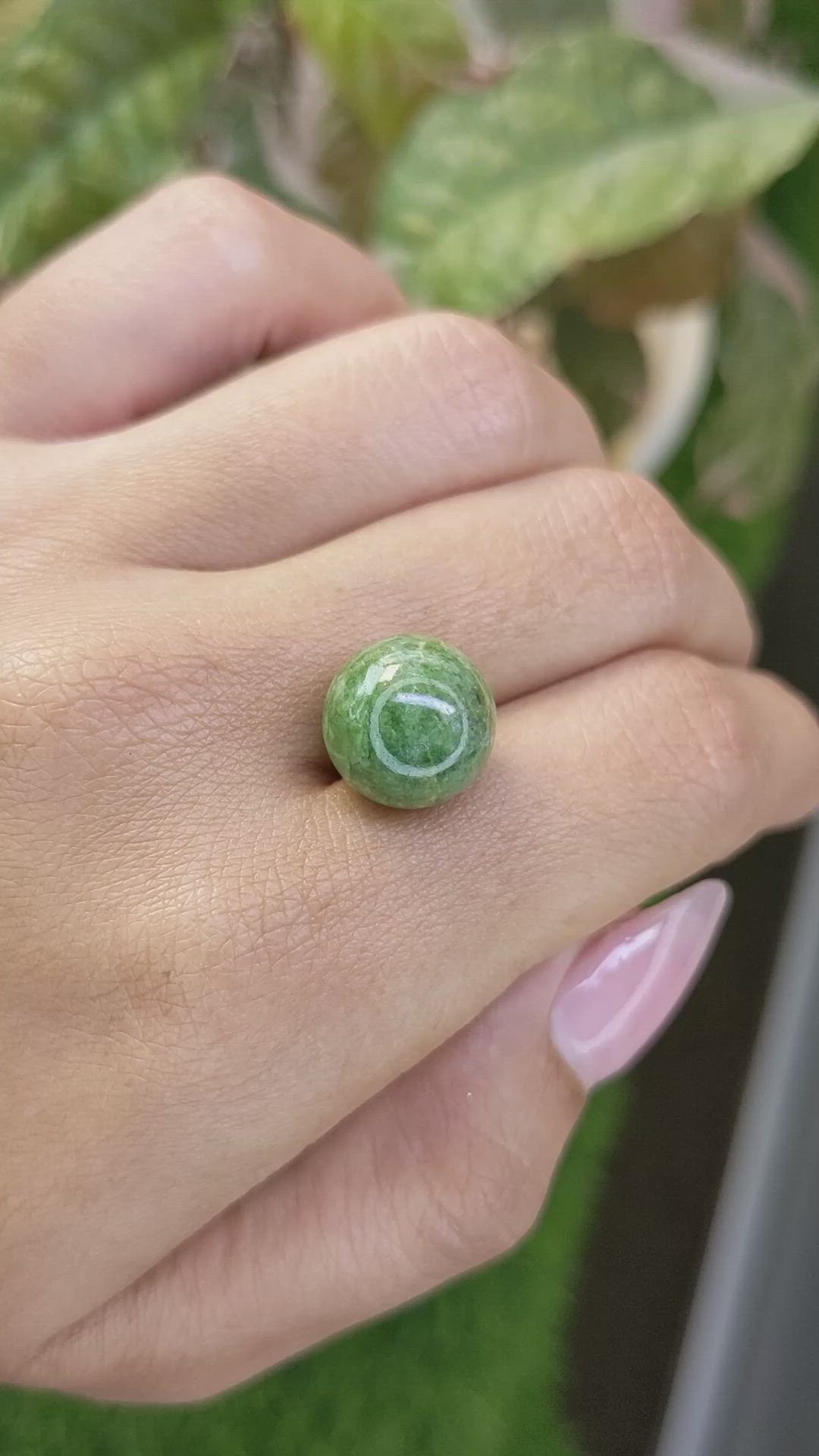 13.14 Ct. Yellowish Green Jade from Burma (Myanmar) Size Video