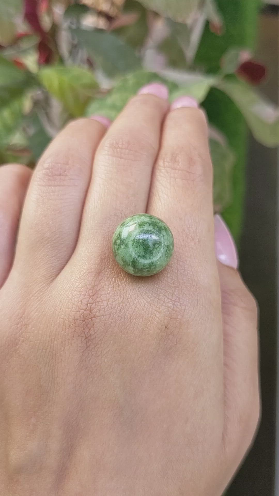 24.24 Ct. Green Jade from Burma (Myanmar) Size Video