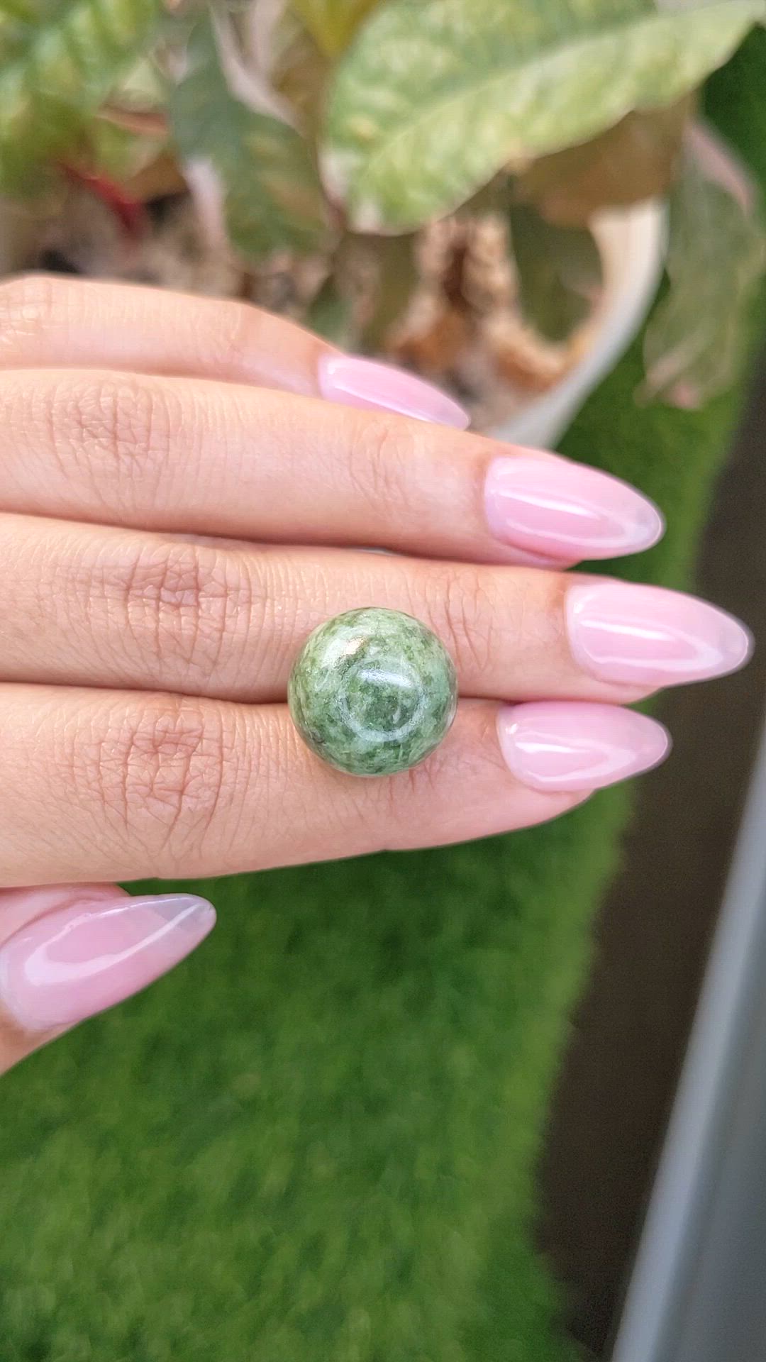 25.37 Ct. Green Jade from Burma (Myanmar) Size Video