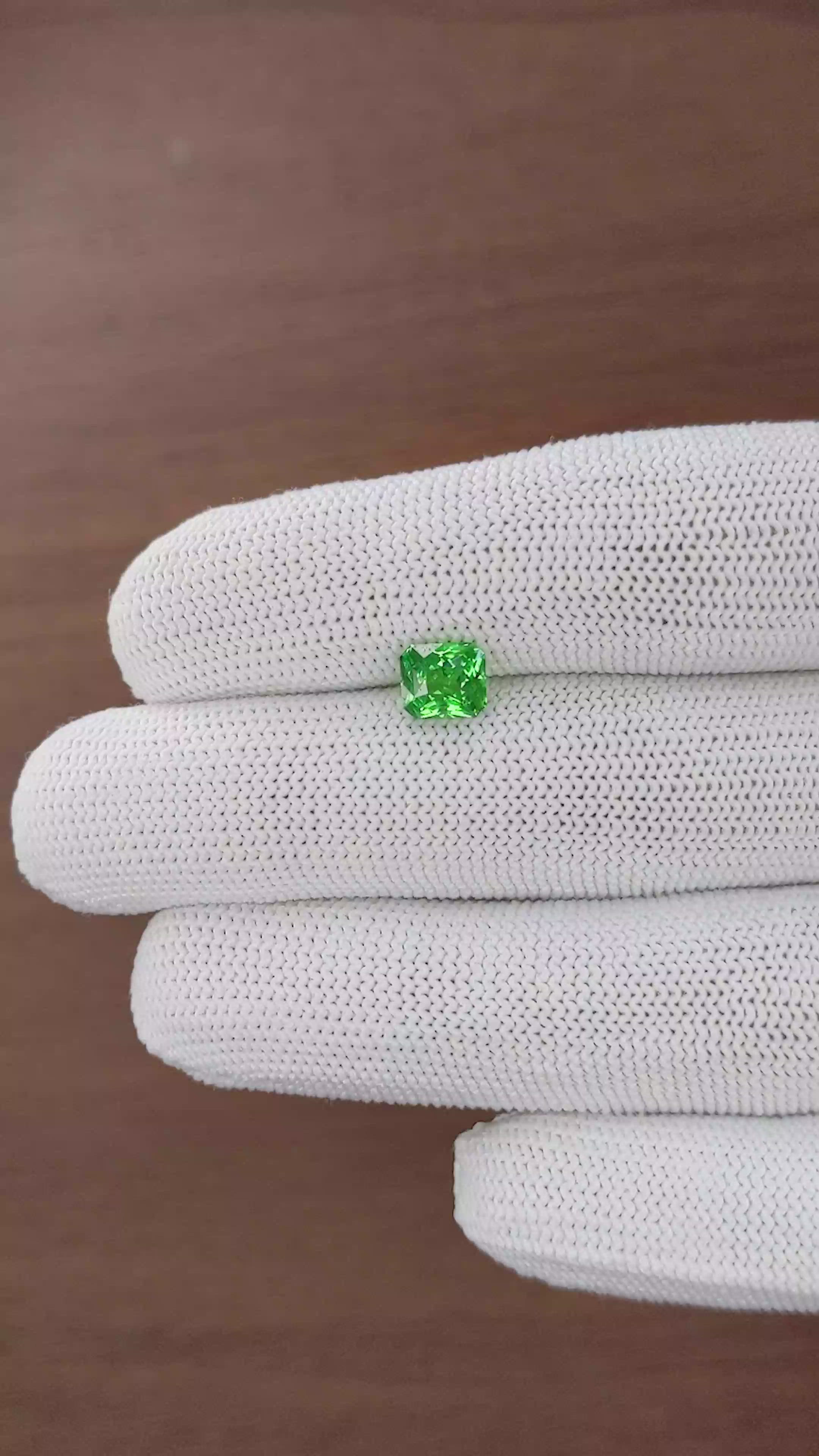 1.56 Ct. Tsavorite Garnet from Tanzania Size Video