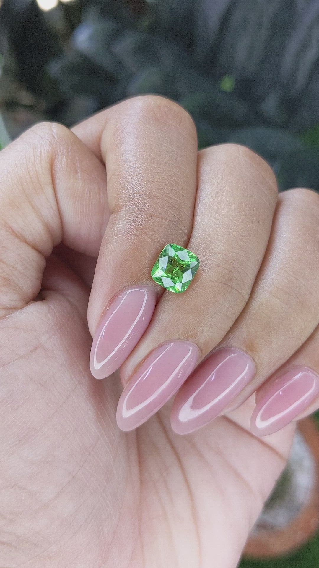 1.49 Ct. Tsavorite Garnet from Tanzania Size Video