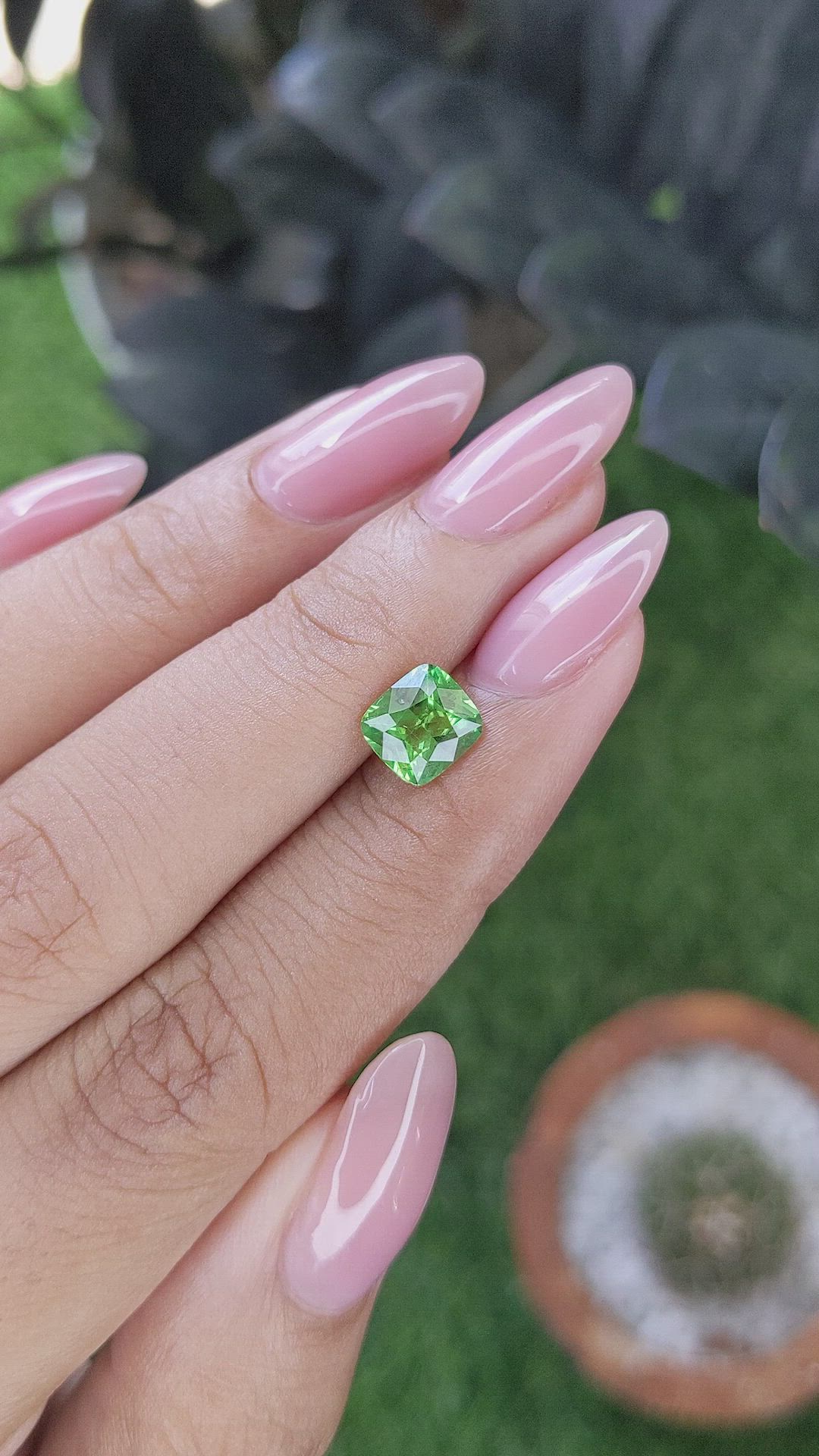 1.49 Ct. Tsavorite Garnet from Tanzania Size Video
