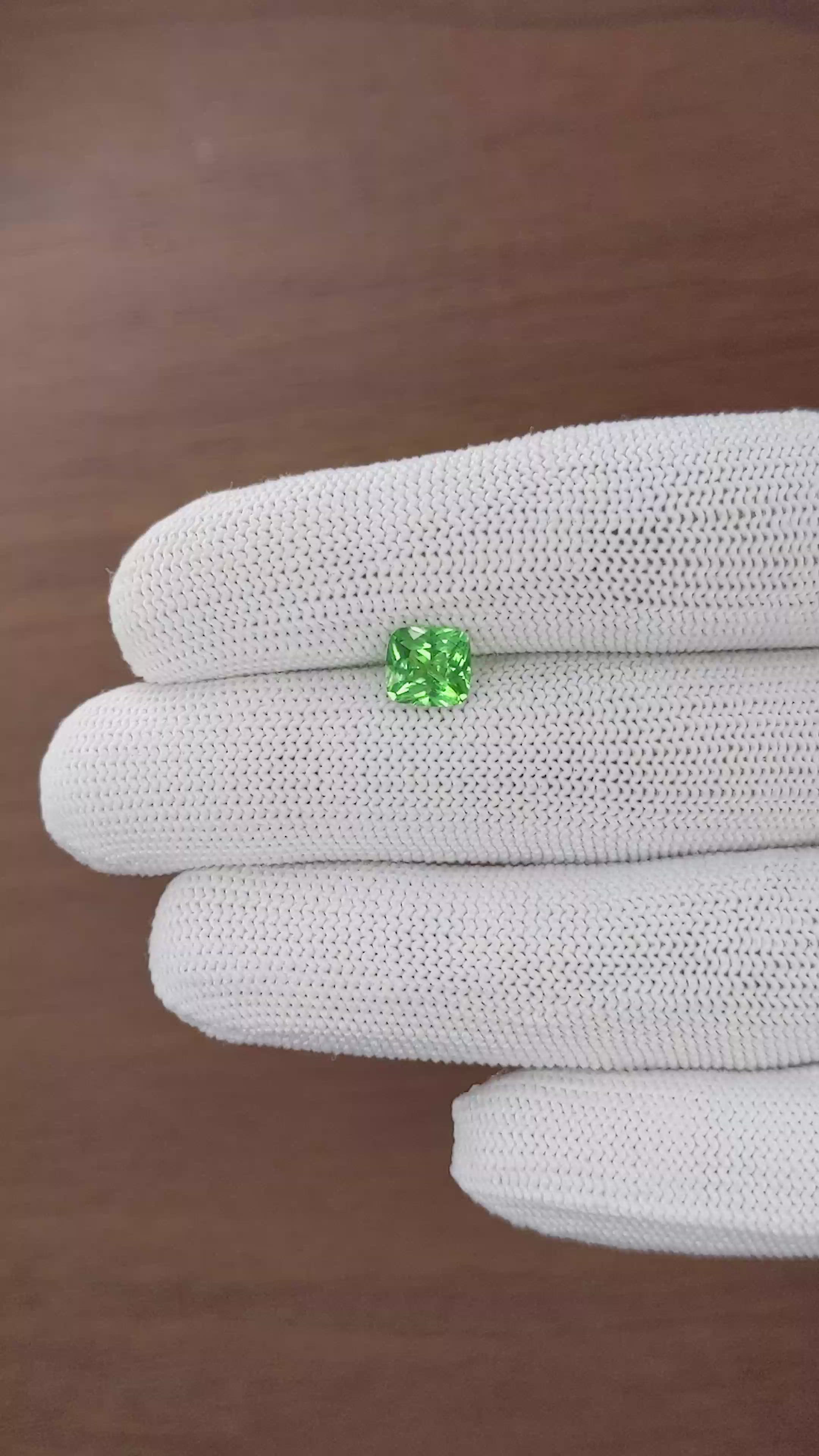 1.49 Ct. Tsavorite Garnet from Tanzania Size Video