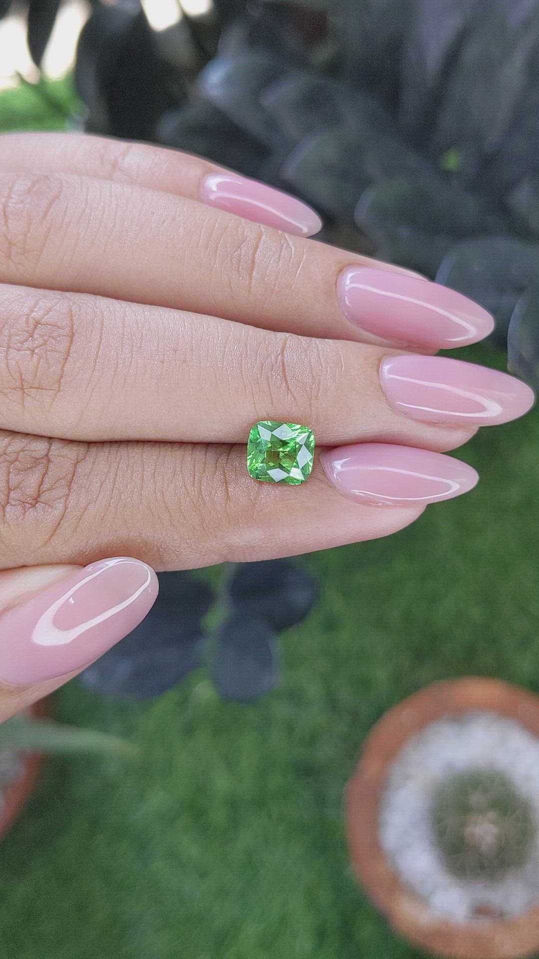 1.49 Ct. Tsavorite Garnet from Tanzania Size Video
