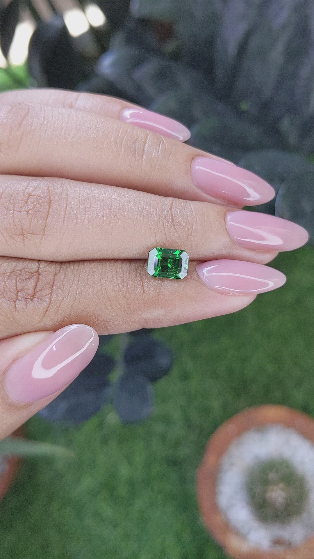 1.63 Ct. Tsavorite Garnet from Tanzania Size Video