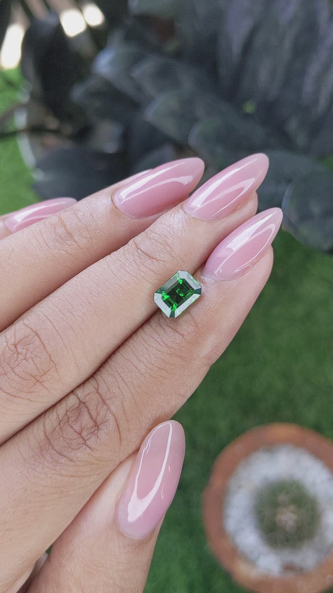 1.63 Ct. Tsavorite Garnet from Tanzania Size Video