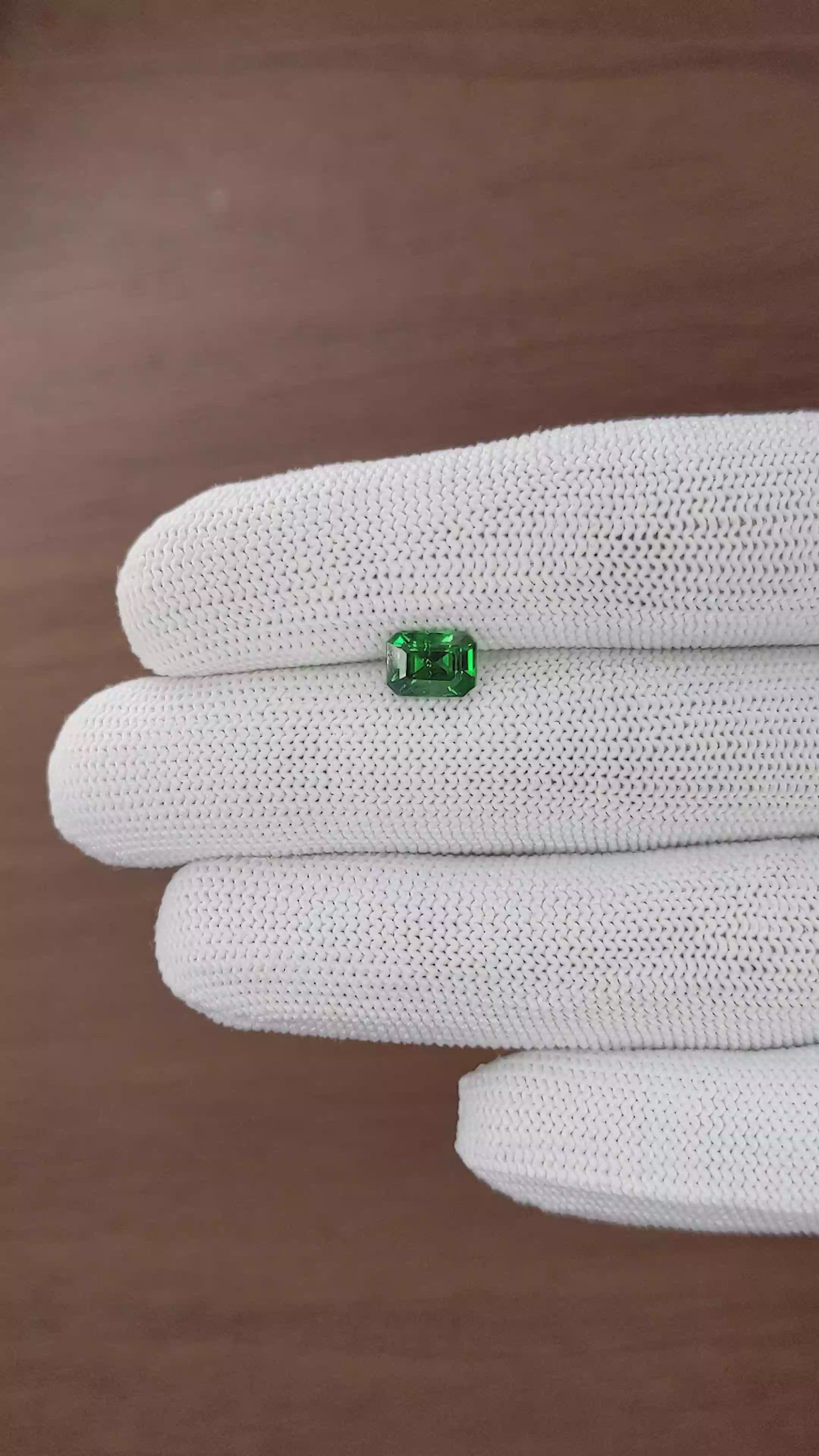 1.63 Ct. Tsavorite Garnet from Tanzania Size Video