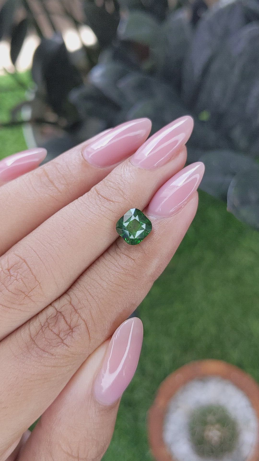 2.16 Ct. Tsavorite Garnet from Tanzania Size Video