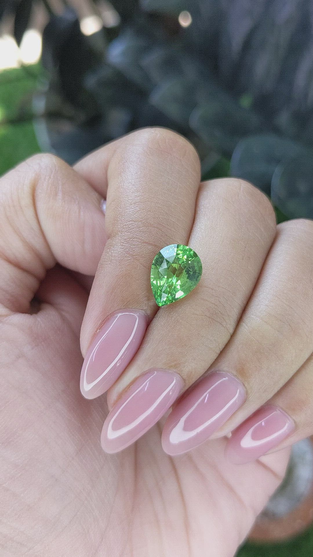3.07 Ct. Tsavorite Garnet from Tanzania Size Video