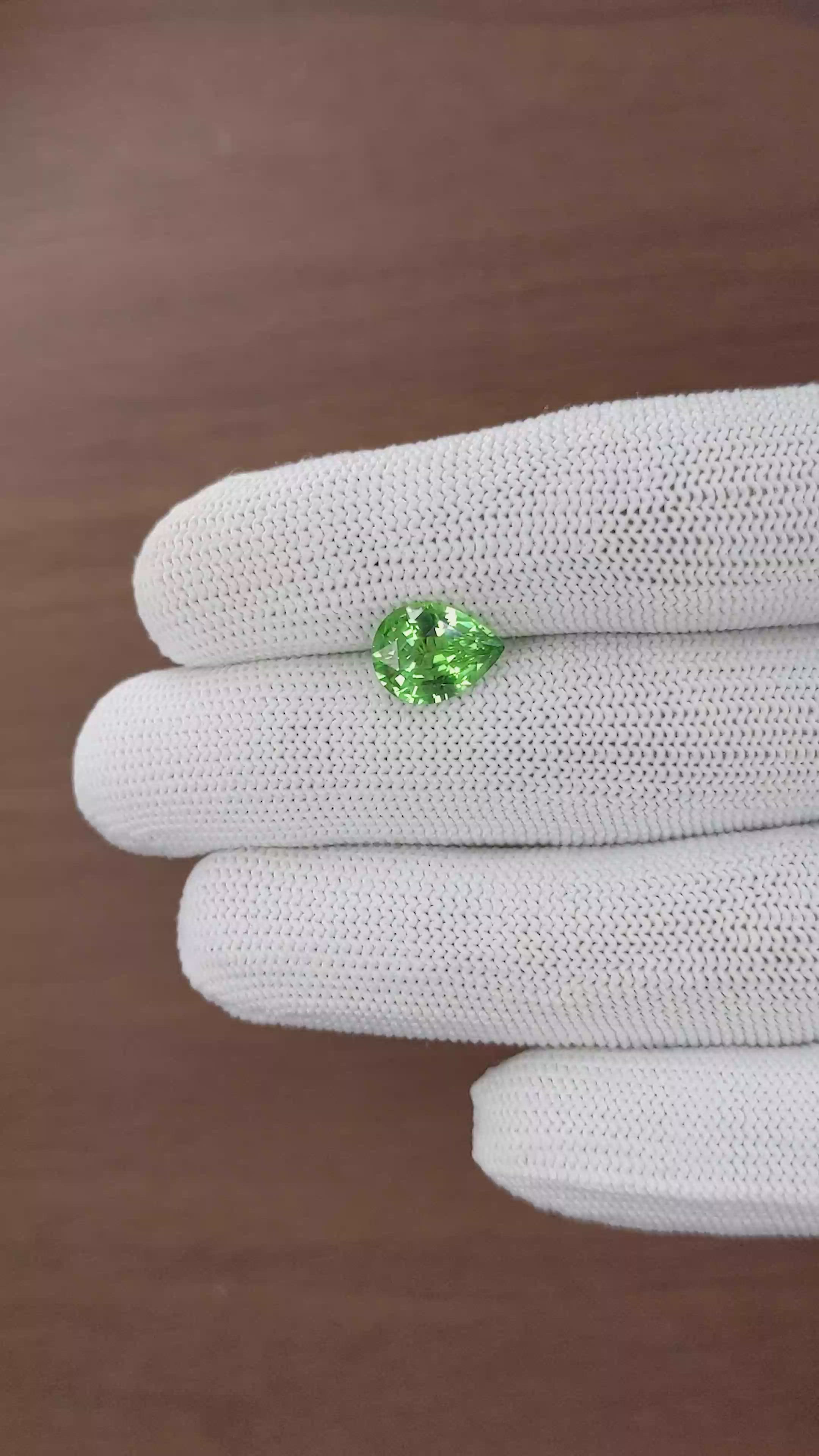 3.07 Ct. Tsavorite Garnet from Tanzania Size Video