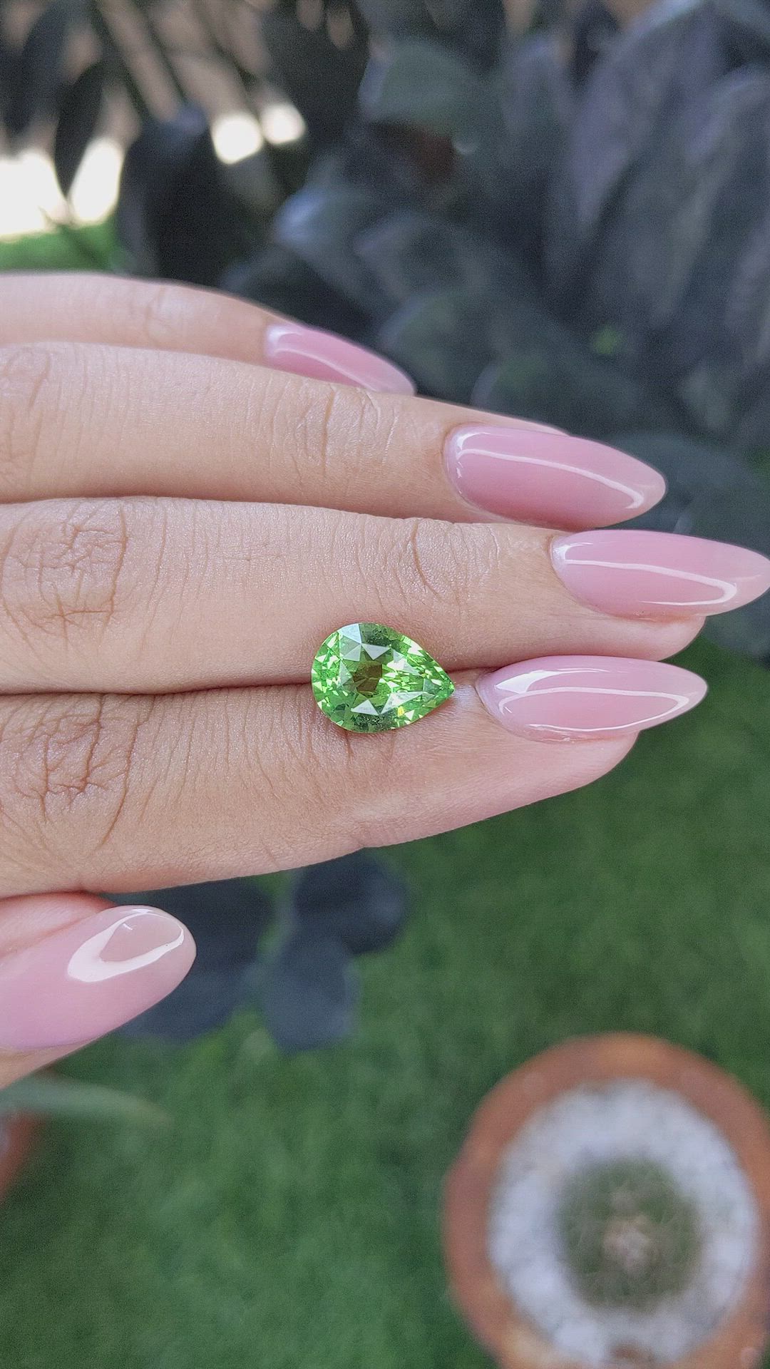 3.07 Ct. Tsavorite Garnet from Tanzania Size Video