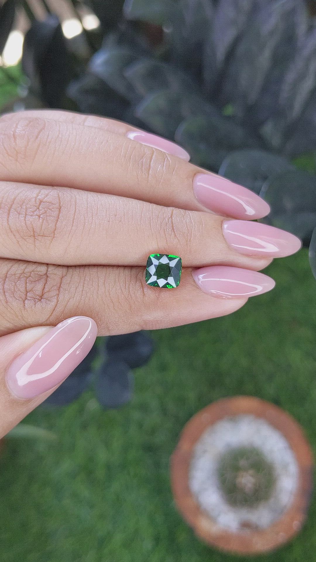 2.04 Ct. Tsavorite Garnet from Tanzania Size Video