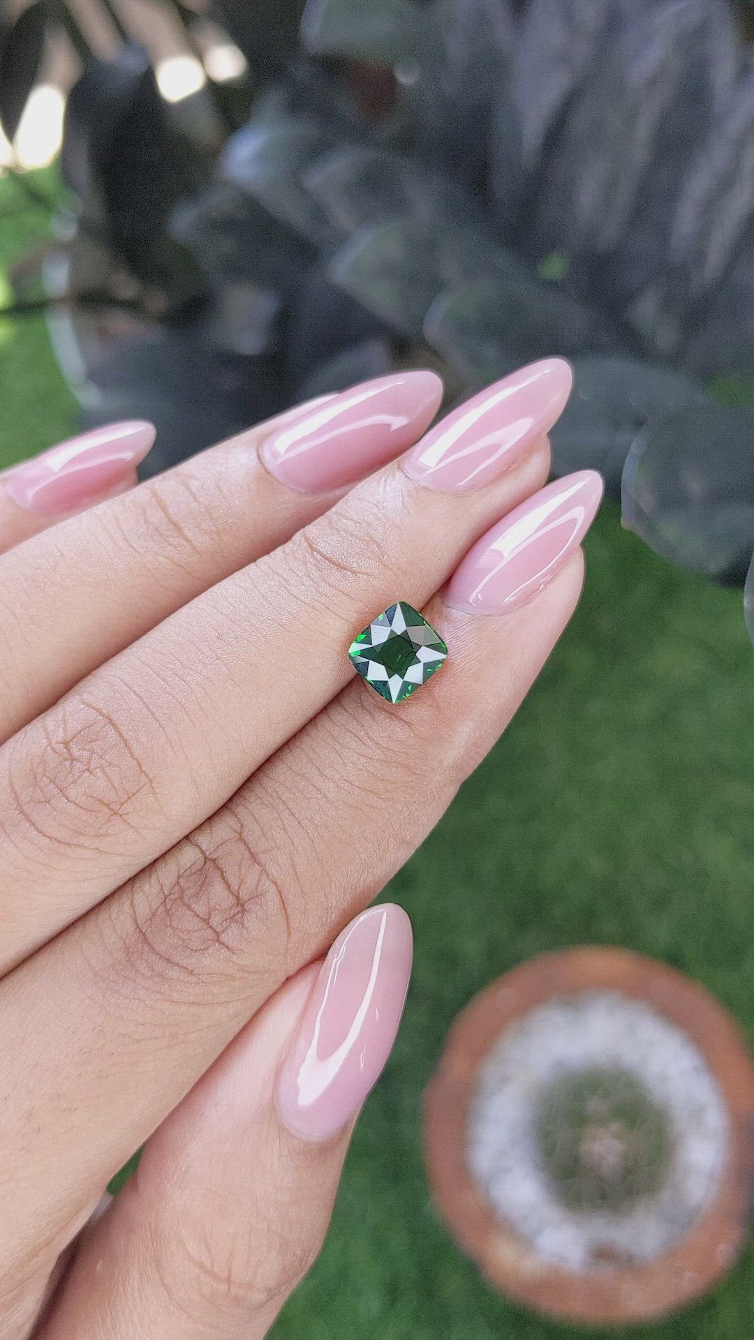 2.04 Ct. Tsavorite Garnet from Tanzania Size Video