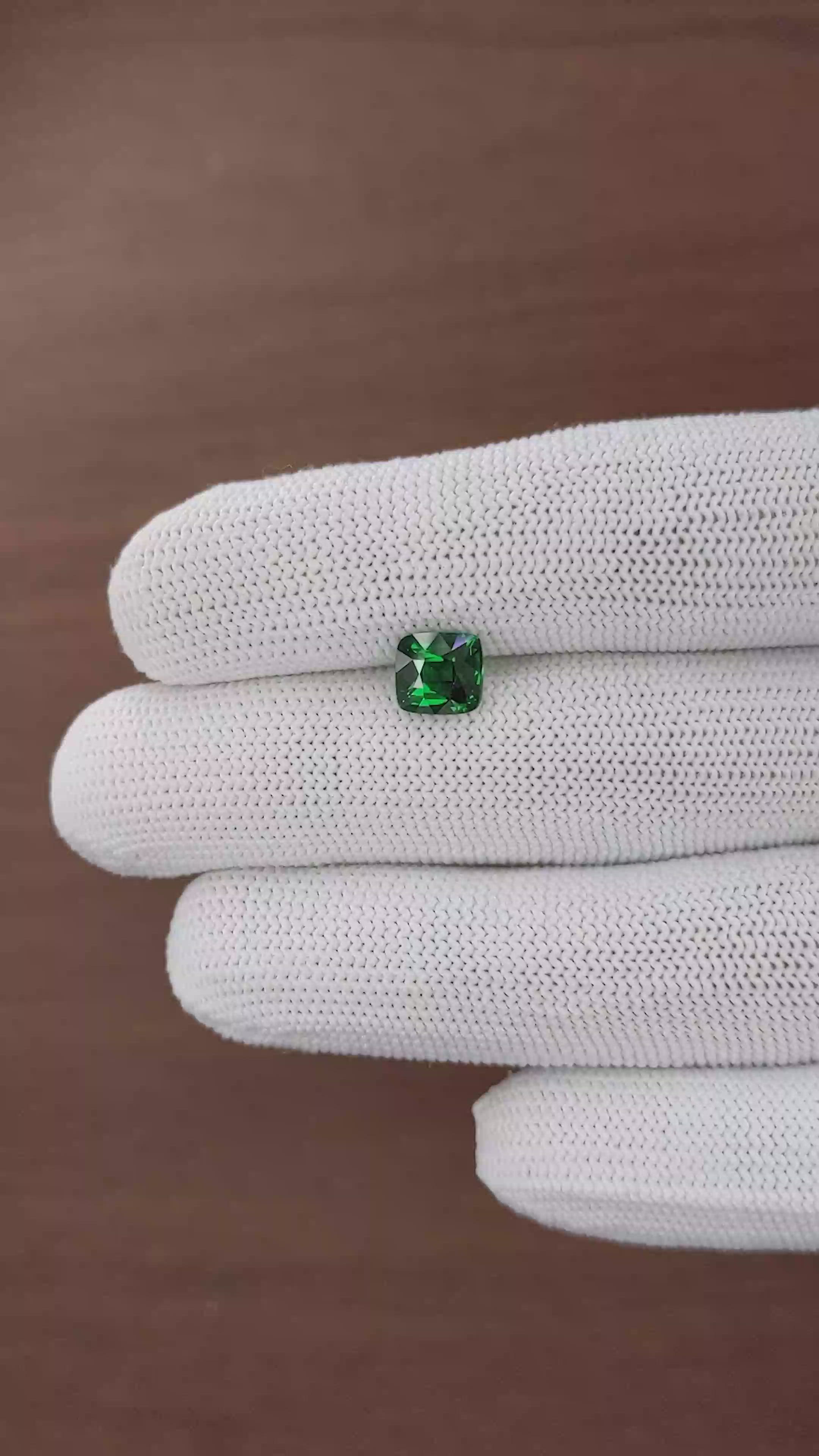 2.04 Ct. Tsavorite Garnet from Tanzania Size Video